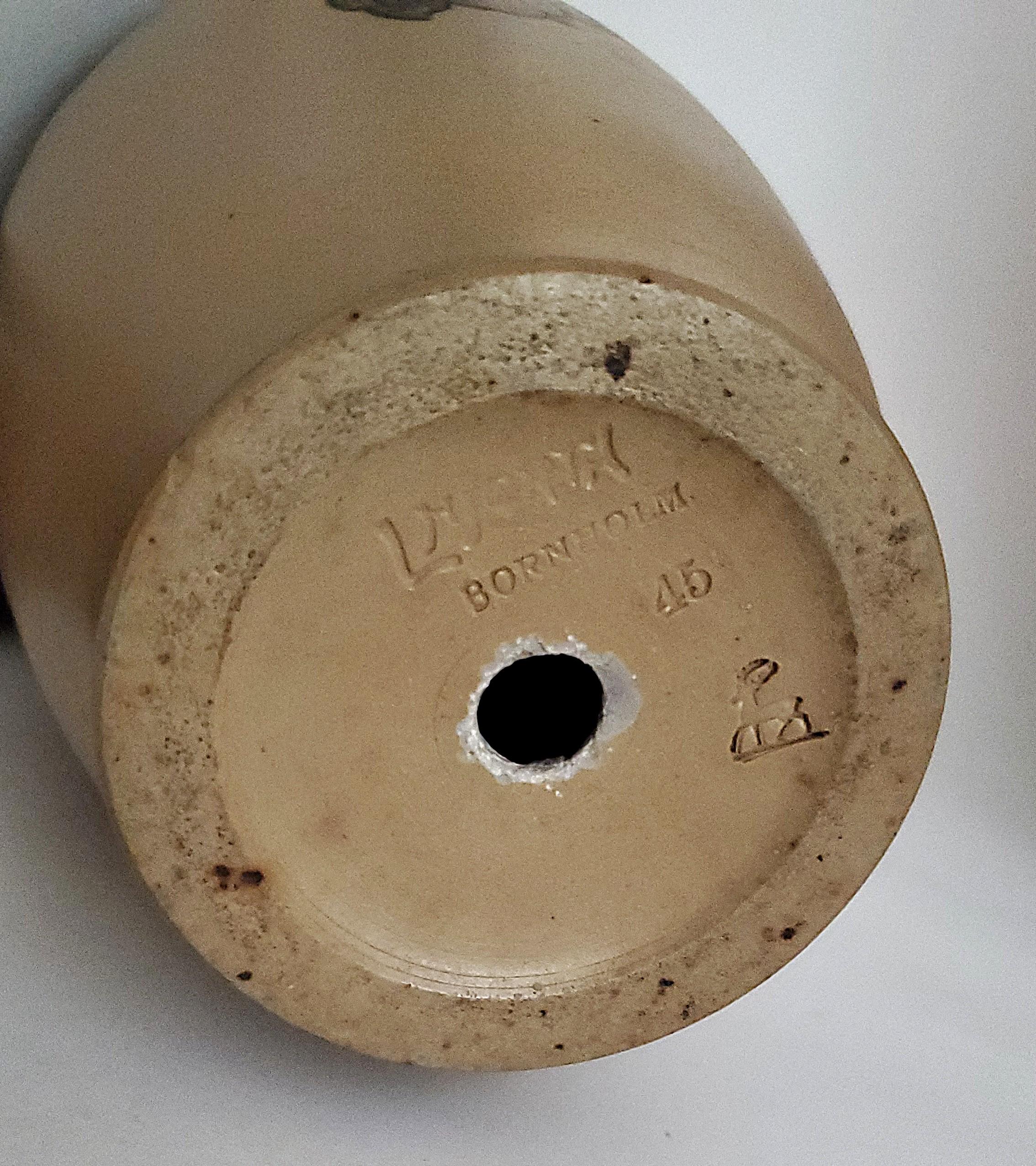 Art Nouveau Ceramic Table Lamp by Lauritz Adolph Hjorth, Denmark, 1930s in vendita 2