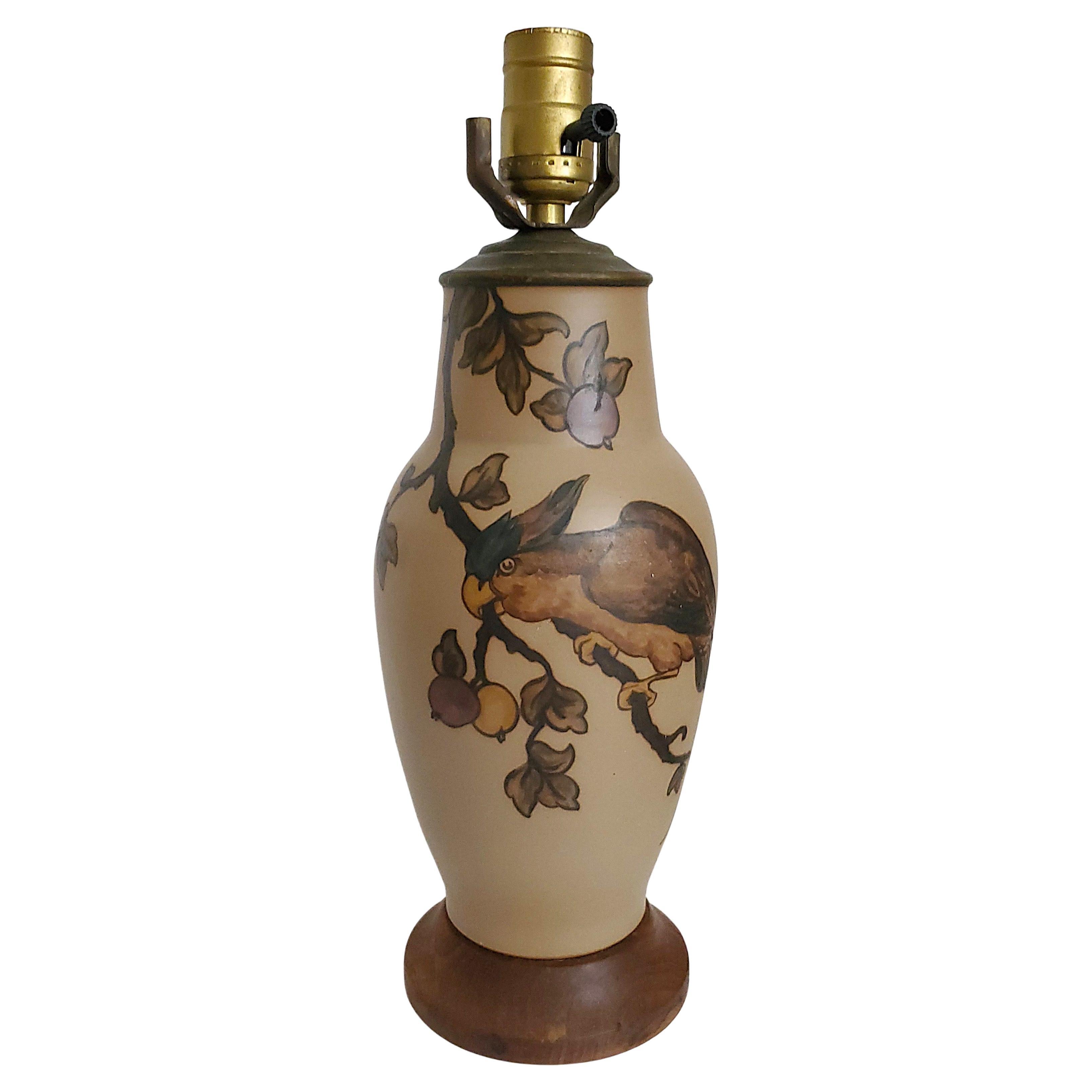 Art Nouveau Ceramic Table Lamp by Lauritz Adolph Hjorth, Denmark, 1930s in vendita