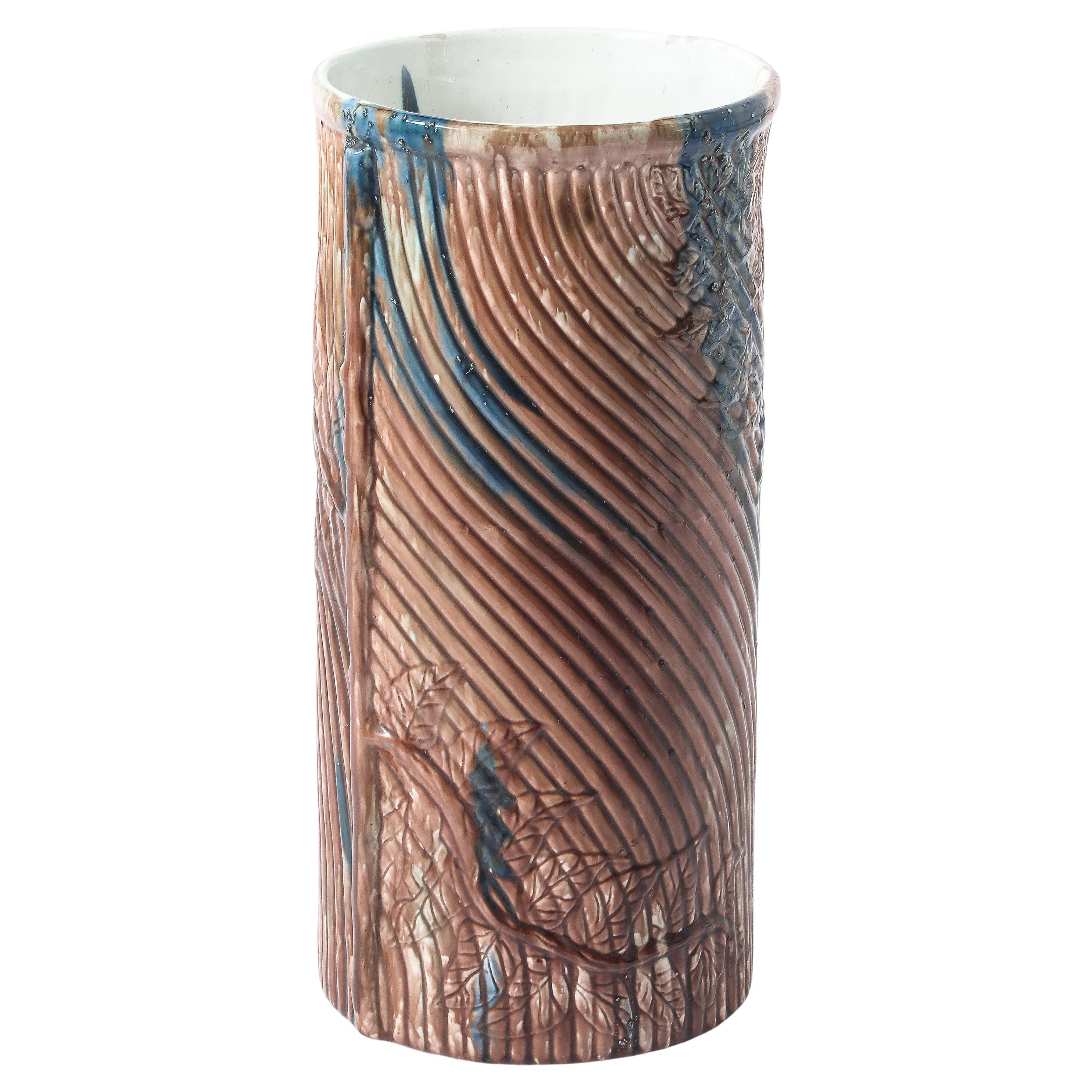 Portaombrelli "Baule" in ceramica Art Nouveau, Italia, anni '20