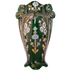 Art Nouveau Green Ceramic Vase, circa 1920