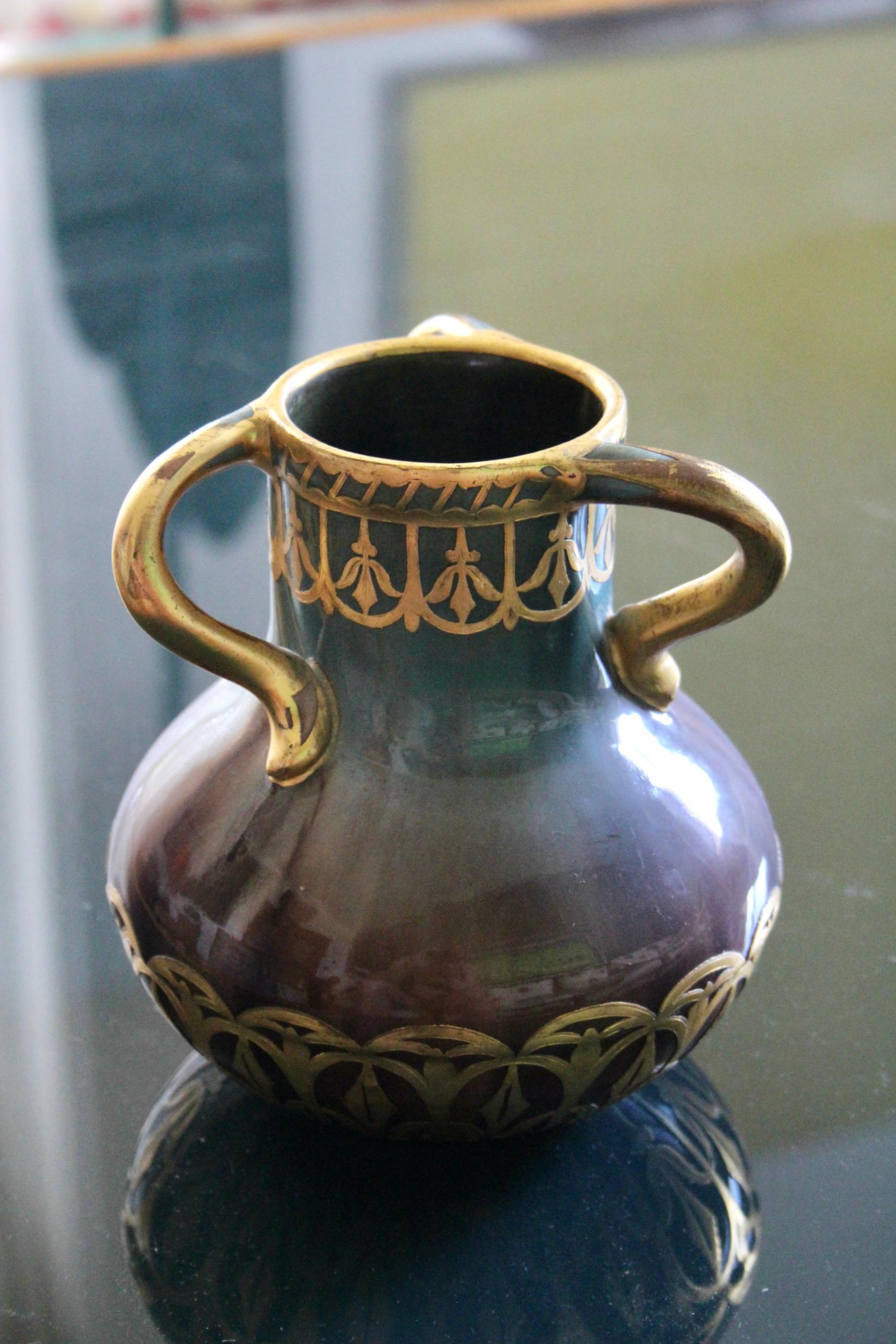 Europeo Vaso in ceramica Art nouveau in vendita