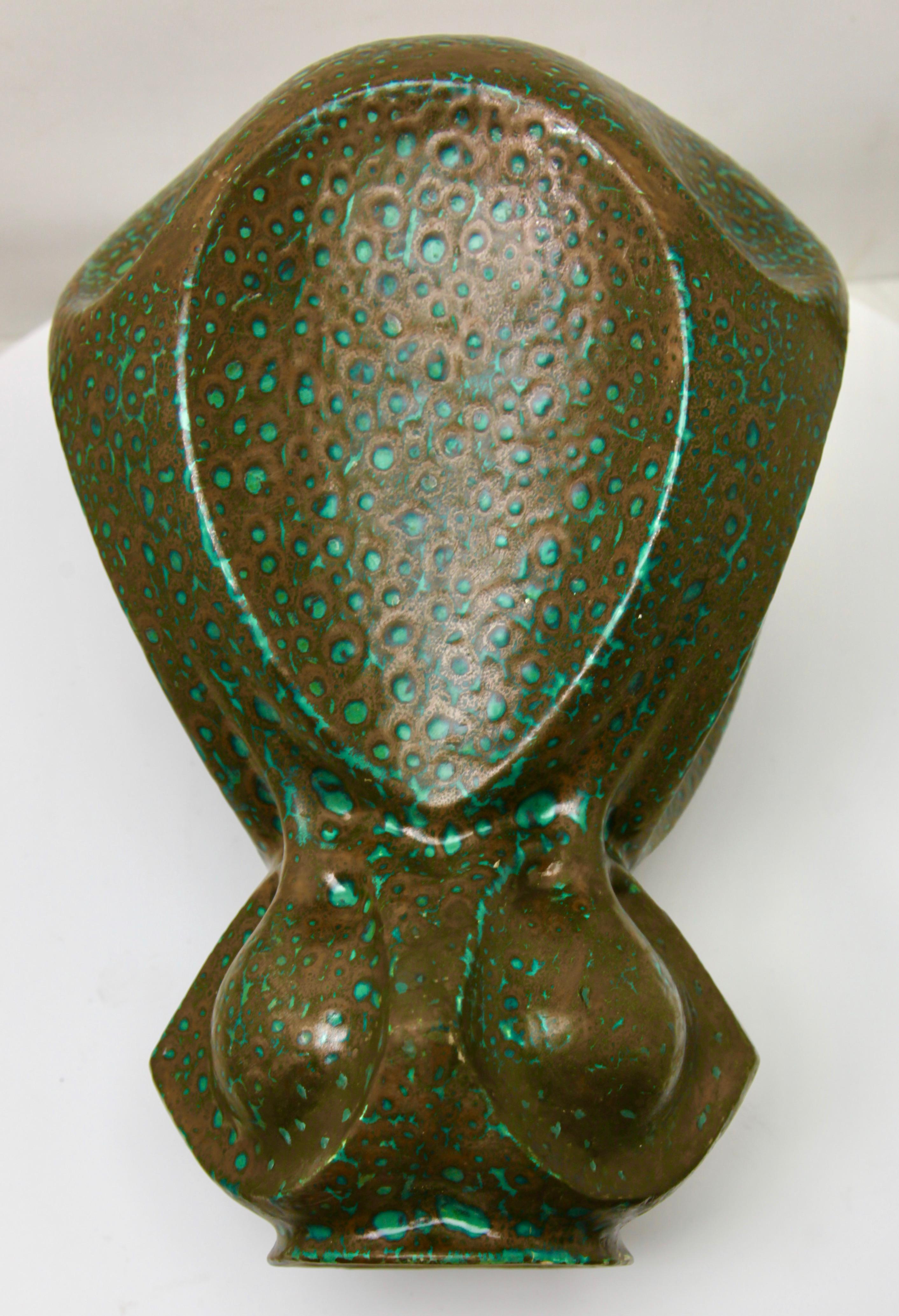 Art Nouveau Ceramic Vase Stamped 0507 Austria Excellent Condition For Sale 3
