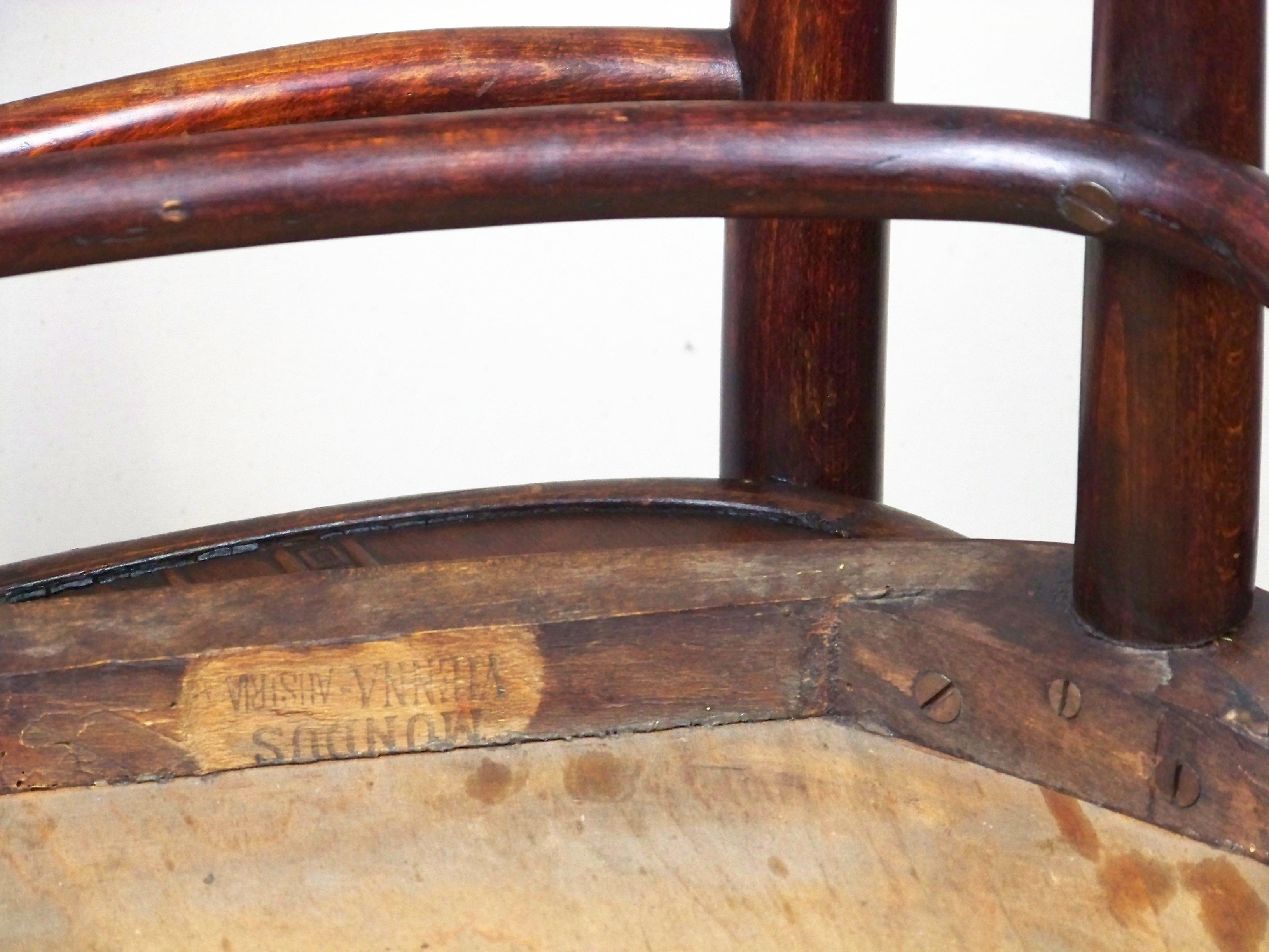 Bois cintré Chaise Art nouveau Thonet-Mundus Nr.157 en vente