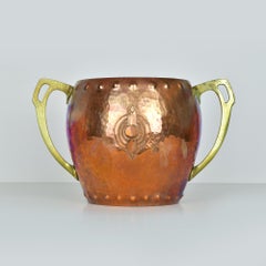Jugendstil-Champagnerkühler im Jugendstil von Ludwig Vierthaler für Winhardt & Co, Kupfer