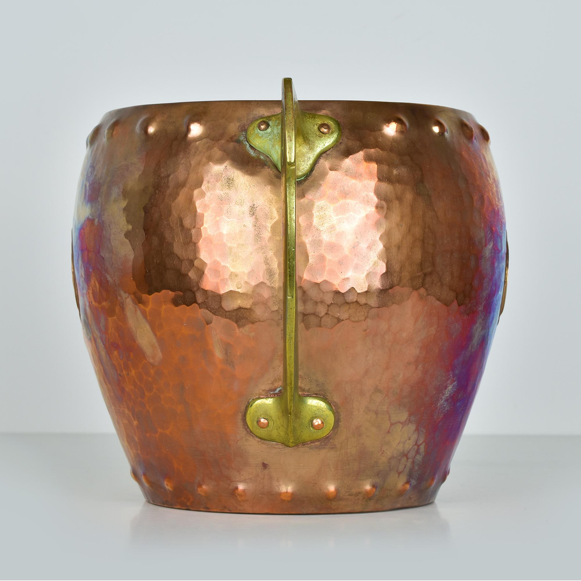 Champañera Art Nouveau de Ludwig Vierthaler para Winhardt & Co, Cobre Artes y manualidades en venta