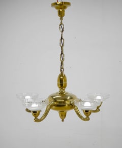 Art Nouveau Chandelier, 1920s, Restored