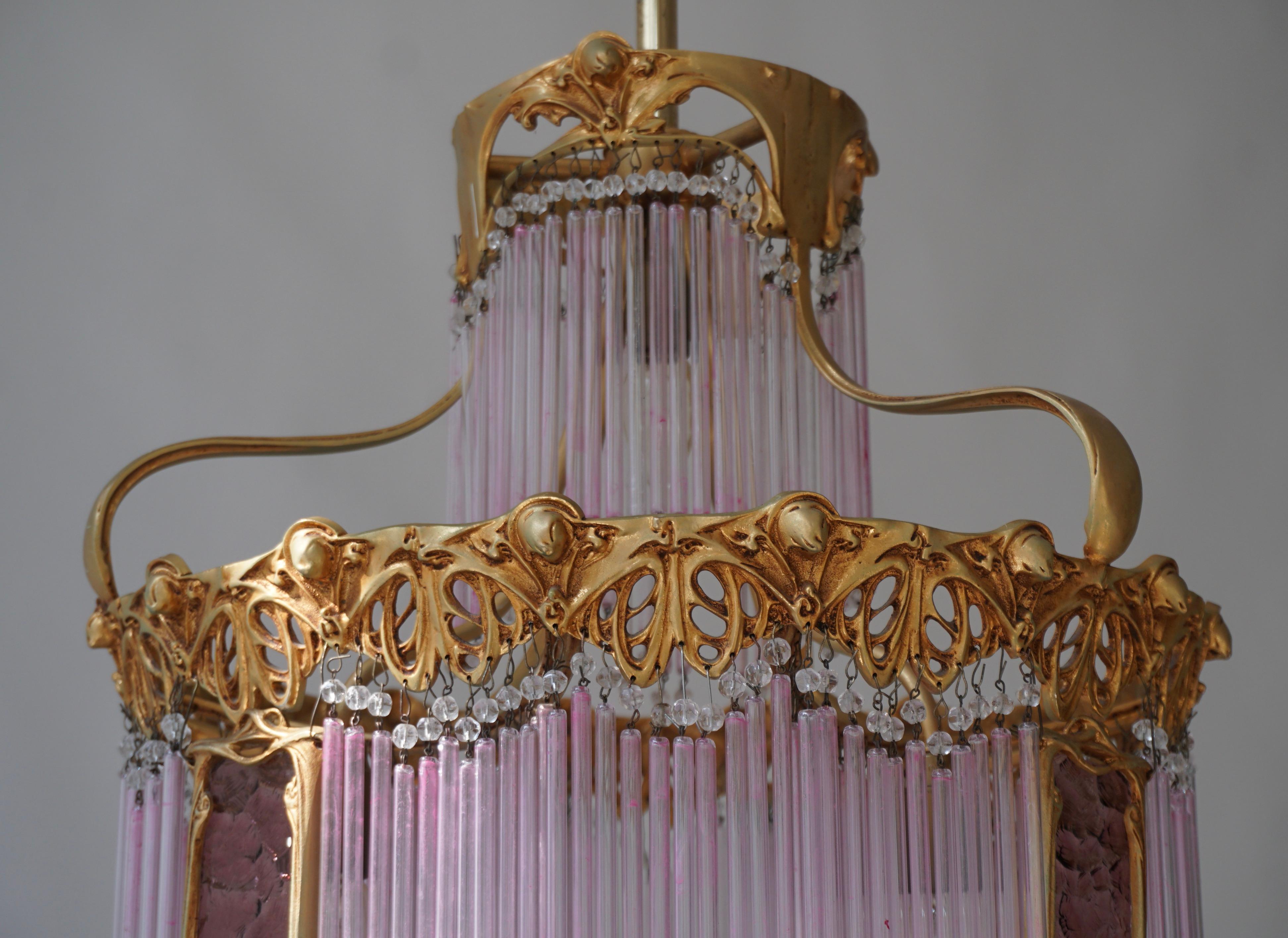 Art Nouveau Chandelier by Hector Guimard, France Paris 1900-1970 For Sale 7