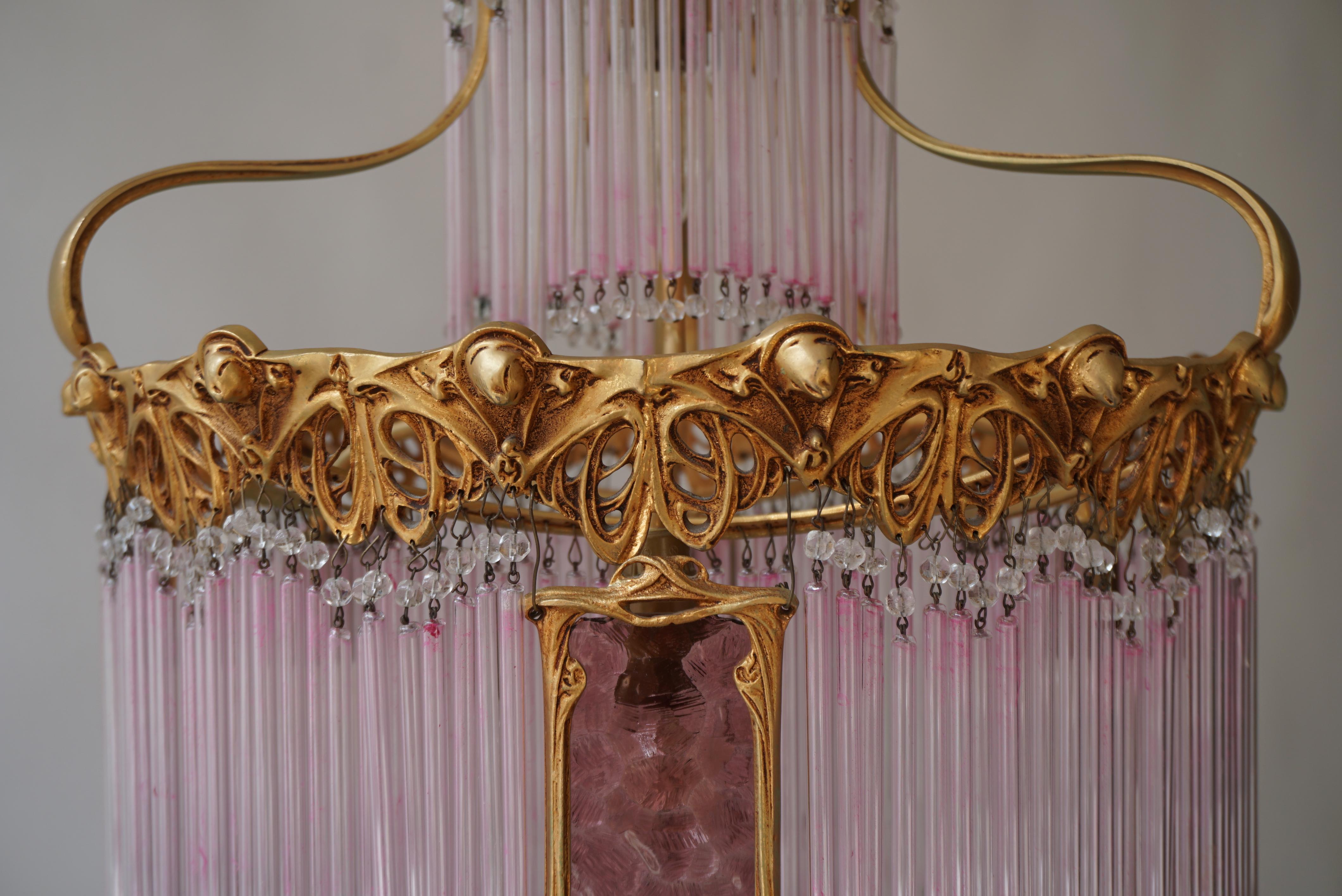 Art Nouveau Chandelier by Hector Guimard, France Paris 1900-1970 For Sale 12