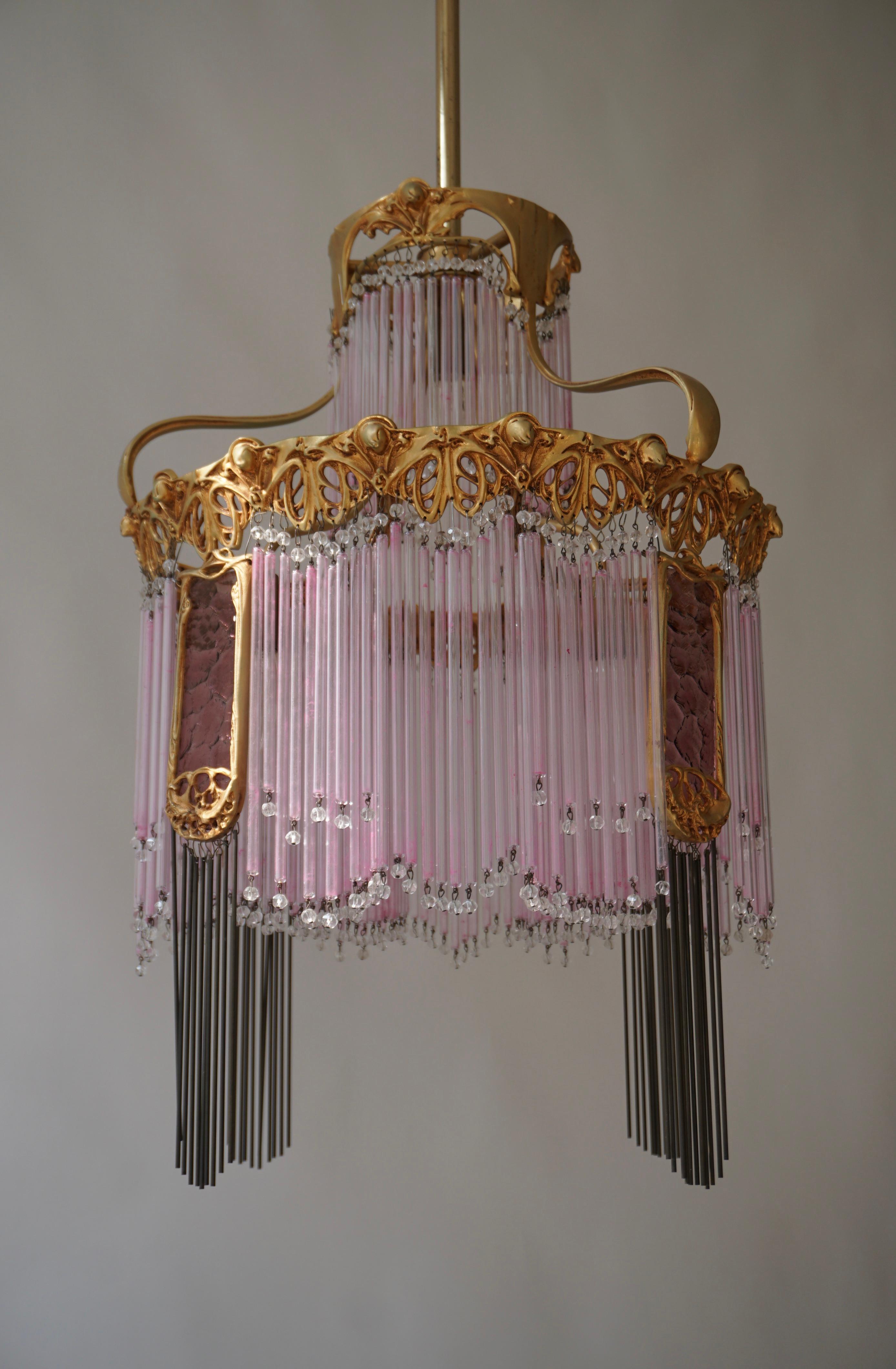 Art Nouveau Chandelier by Hector Guimard, France Paris 1900-1970 For Sale 2