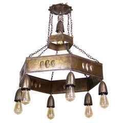 Art Nouveau Chandelier, Ceiling Lamp