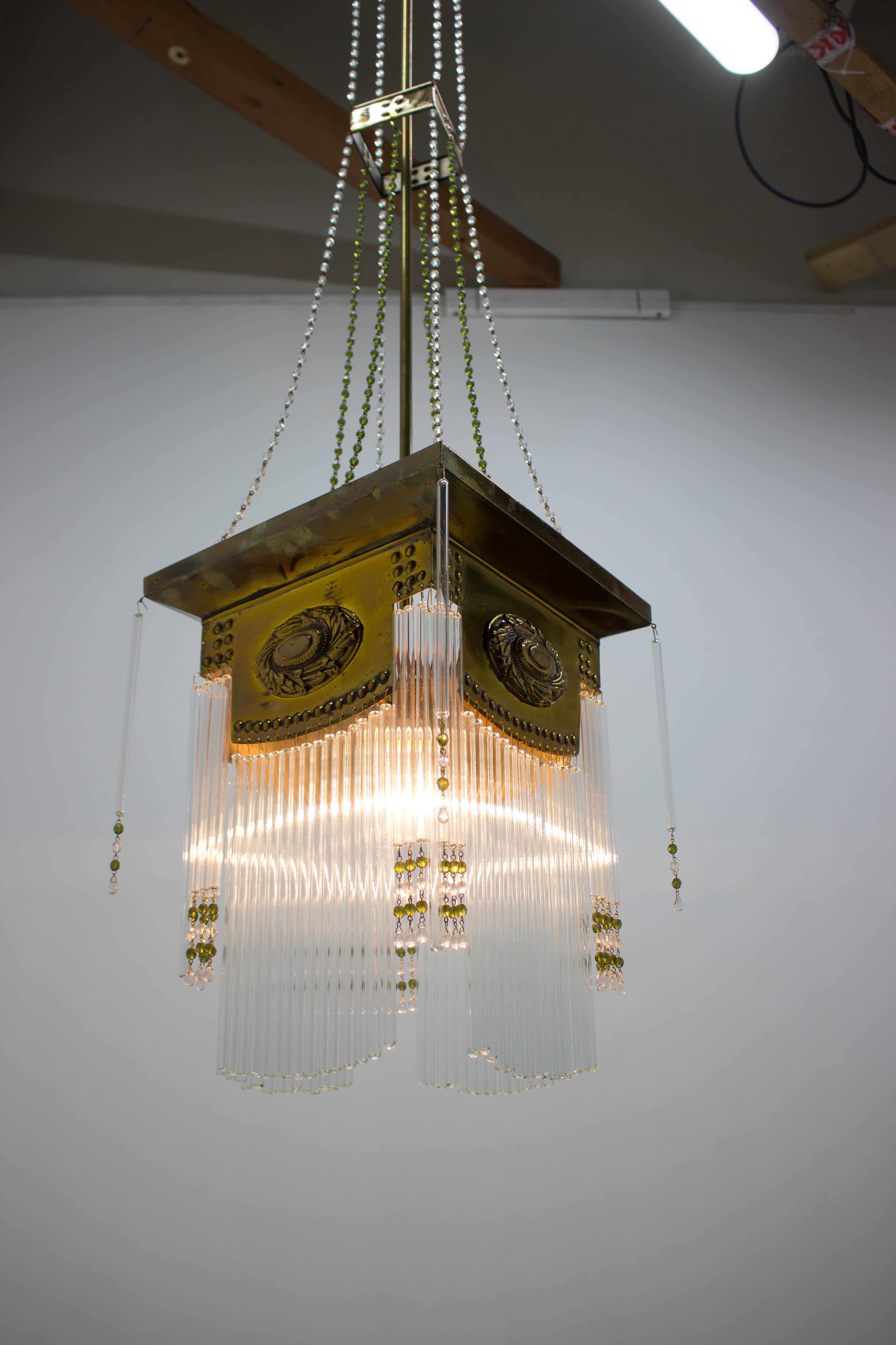 Art Nouveau Chandelier, circa 1905 For Sale 4