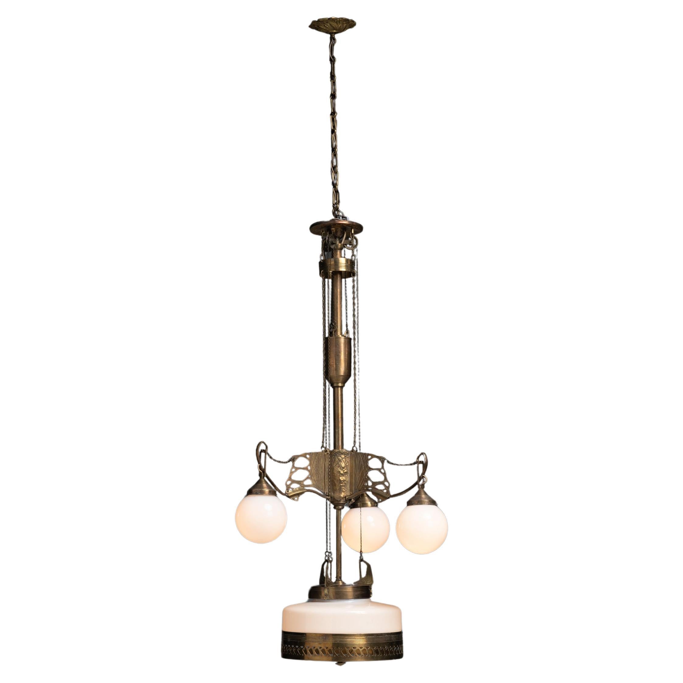 Art Nouveau Chandelier, France circa 1900 For Sale