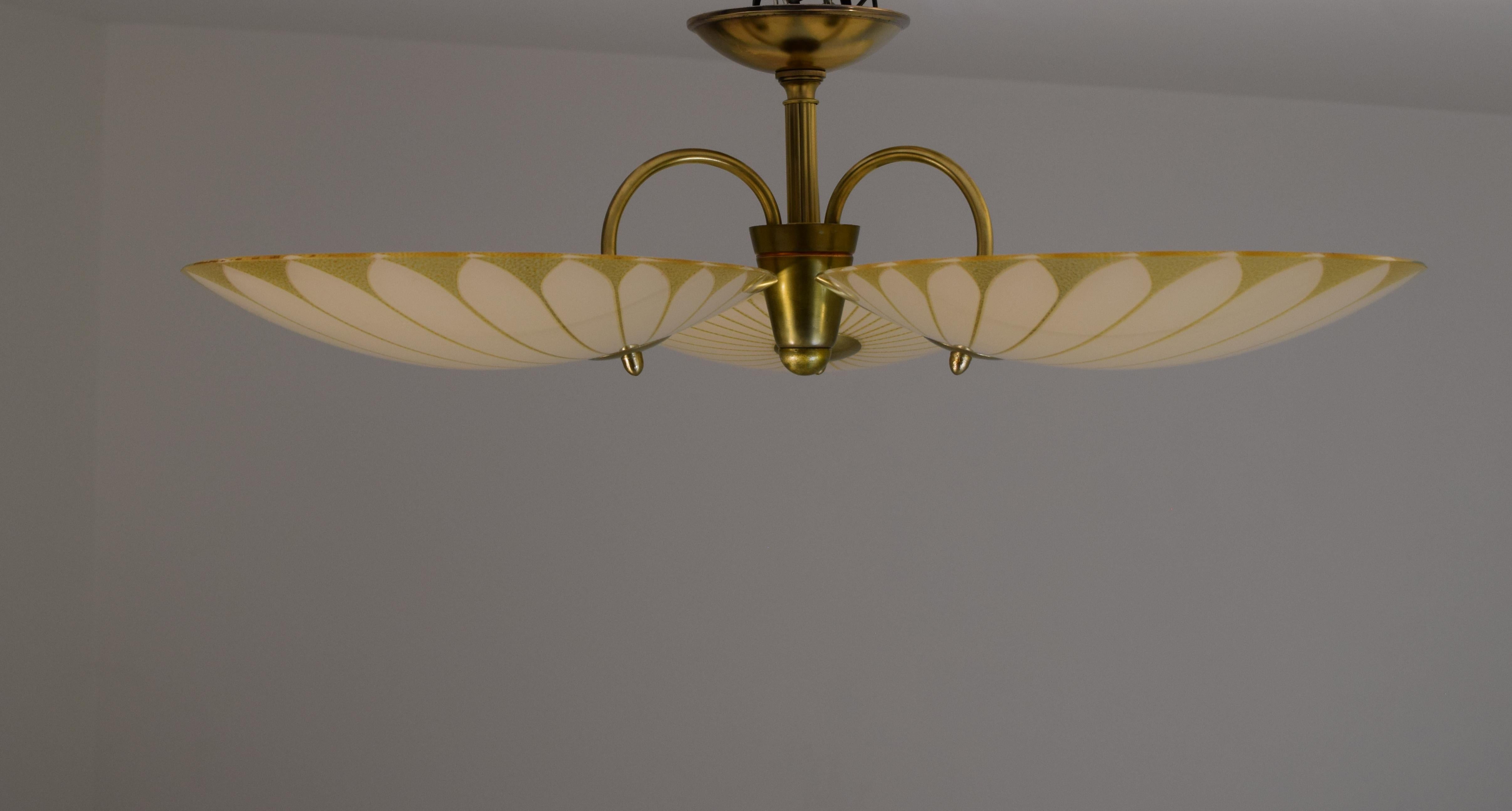 American Art Nouveau Chandelier in the Style of Carl Axel-Acking