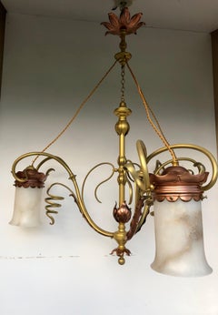 Art Nouveau Chandelier in the Style of Was Benson