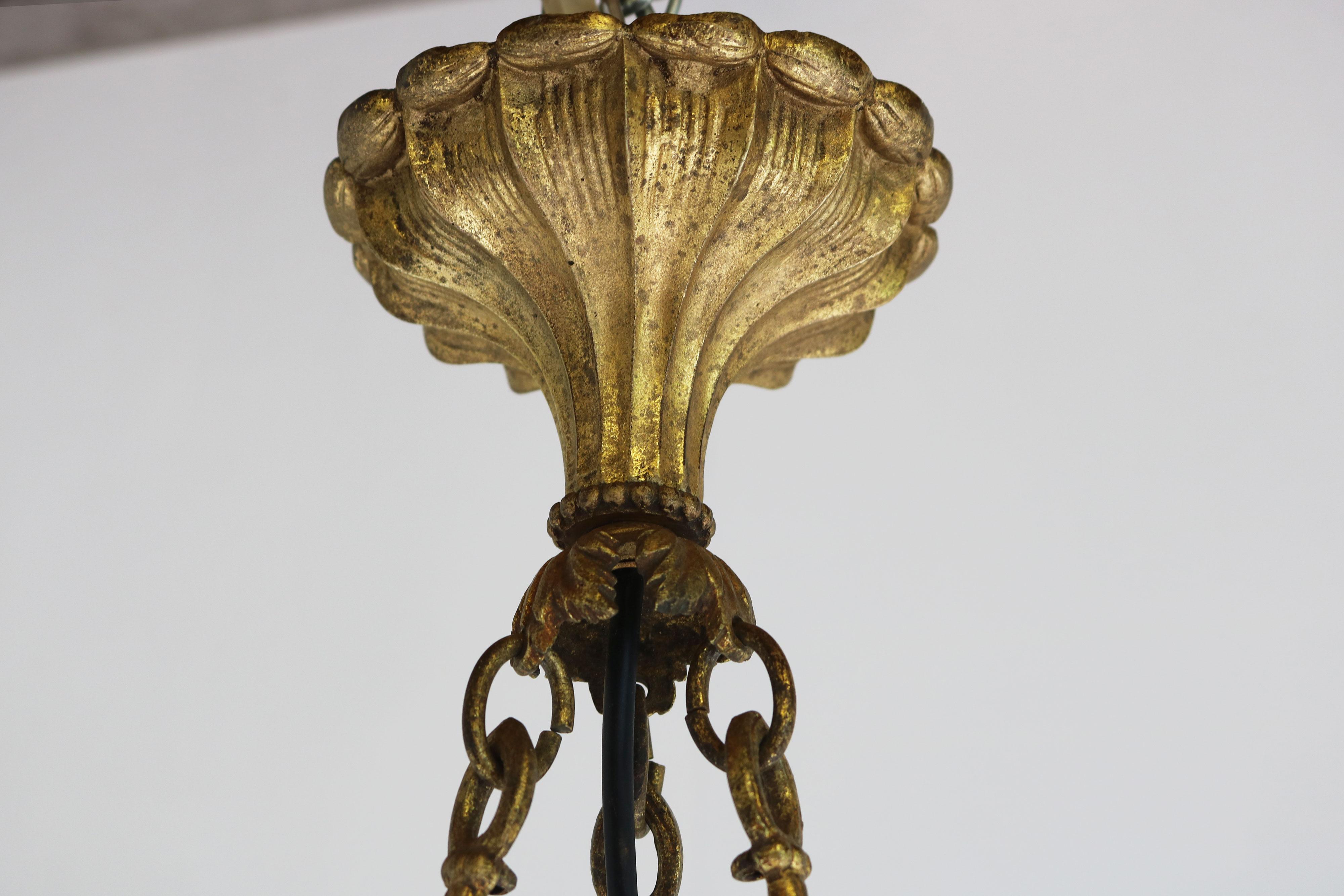 Lustre / Lampe à suspension Art nouveau de Daum Nancy & A. Petitot, 1910, France en vente 7