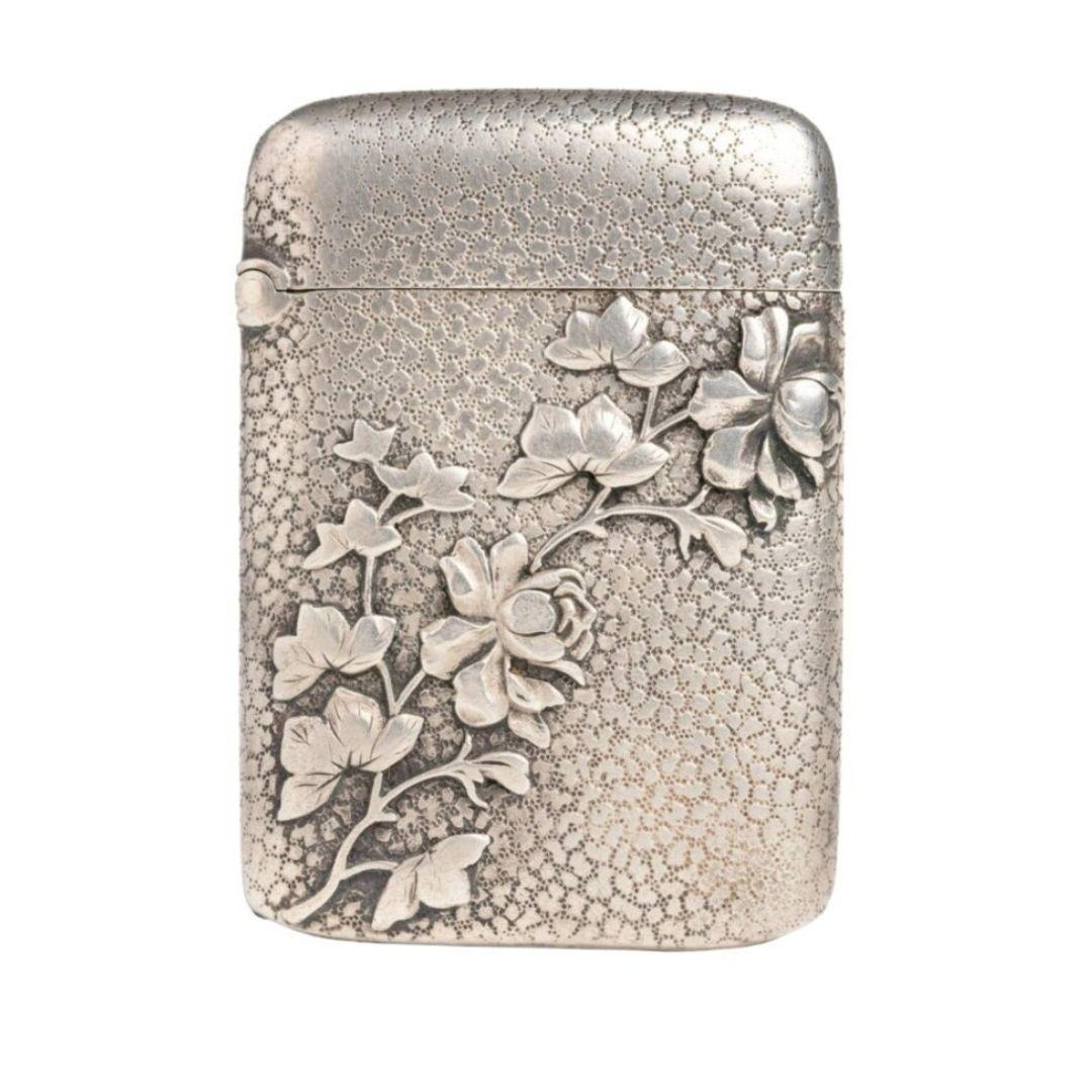 An exceptionally rare chance to acquire this nineteenth-century French solid silver Art Nouveau floral vesta case.

The vesta is of the highest quality and made by the master silversmith Charles Murat. The case is hallmarked and bears the maker's
