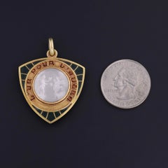 Art Nouveau Cherub Love Token Pendant of 19ct Gold