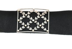 Pendentif ras du cou Art nouveau, perles naturelles et diamants taille ancienne, 1925