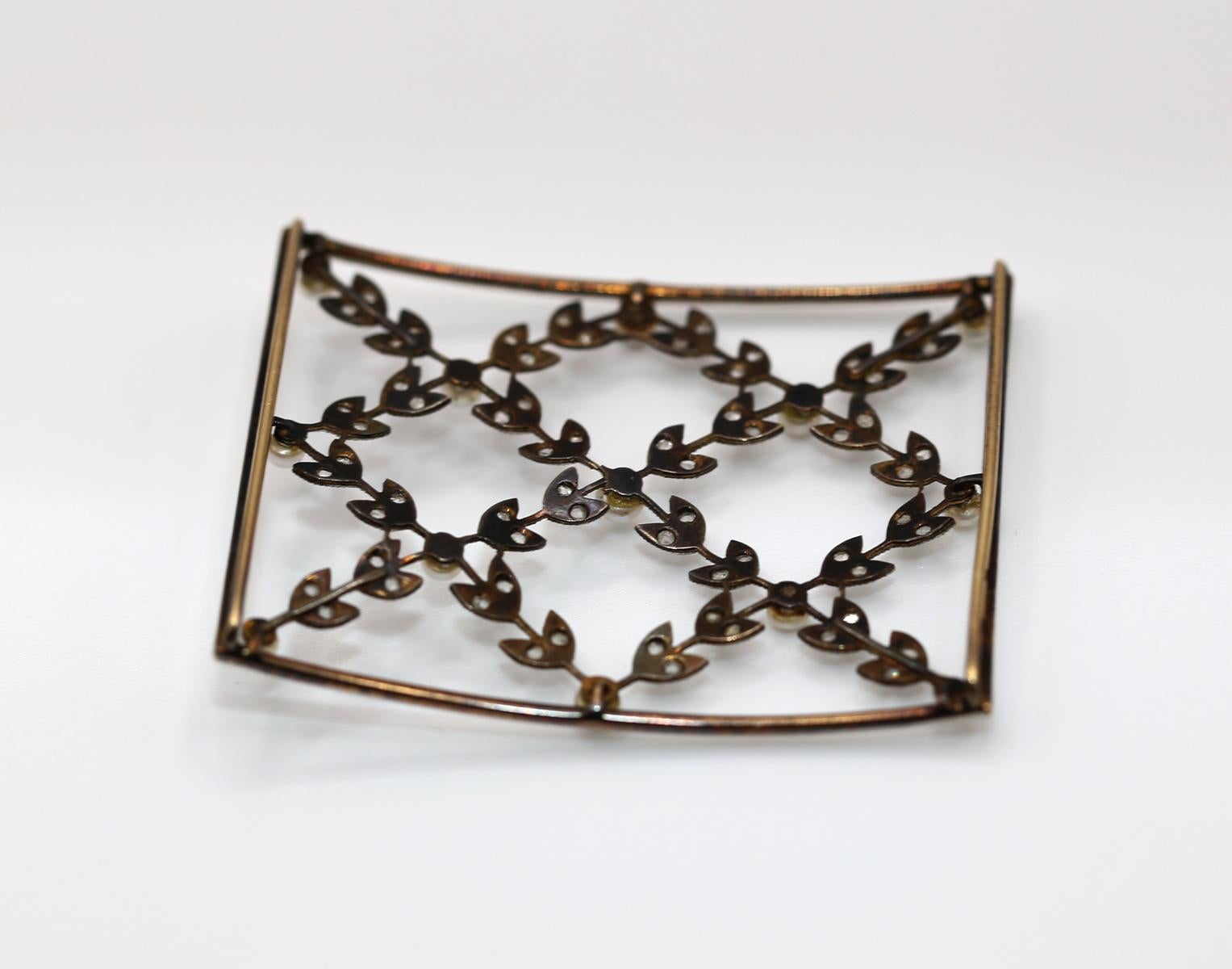 Ciondolo a girocollo Art Nouveau Perle naturali Diamanti Mine, 1925 in vendita 4