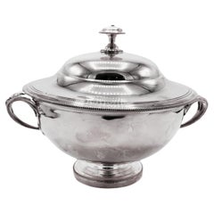 Sopera Art Nouveau Christofle de metal plateado