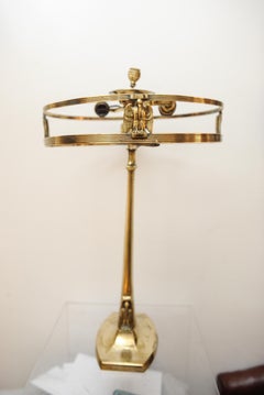 Art Nouveau circa 1930 Stiffel Brass Desk, Table Lamp With American Bald Eagles