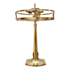 Art Nouveau circa 1930 Stiffel Brass Desk, Table Lamp With American Bald Eagles