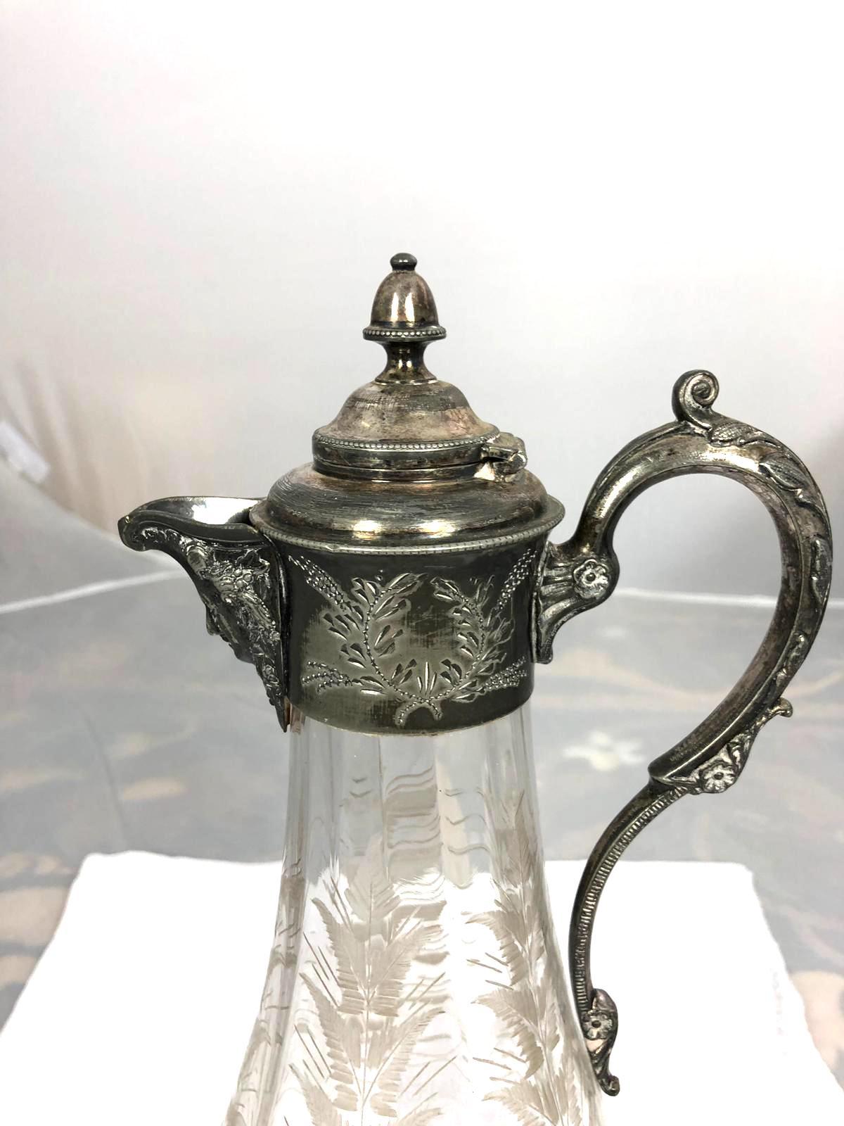 Art Nouveau Claret Jug, Silver Plated, circa 1900 In Good Condition For Sale In London, GB