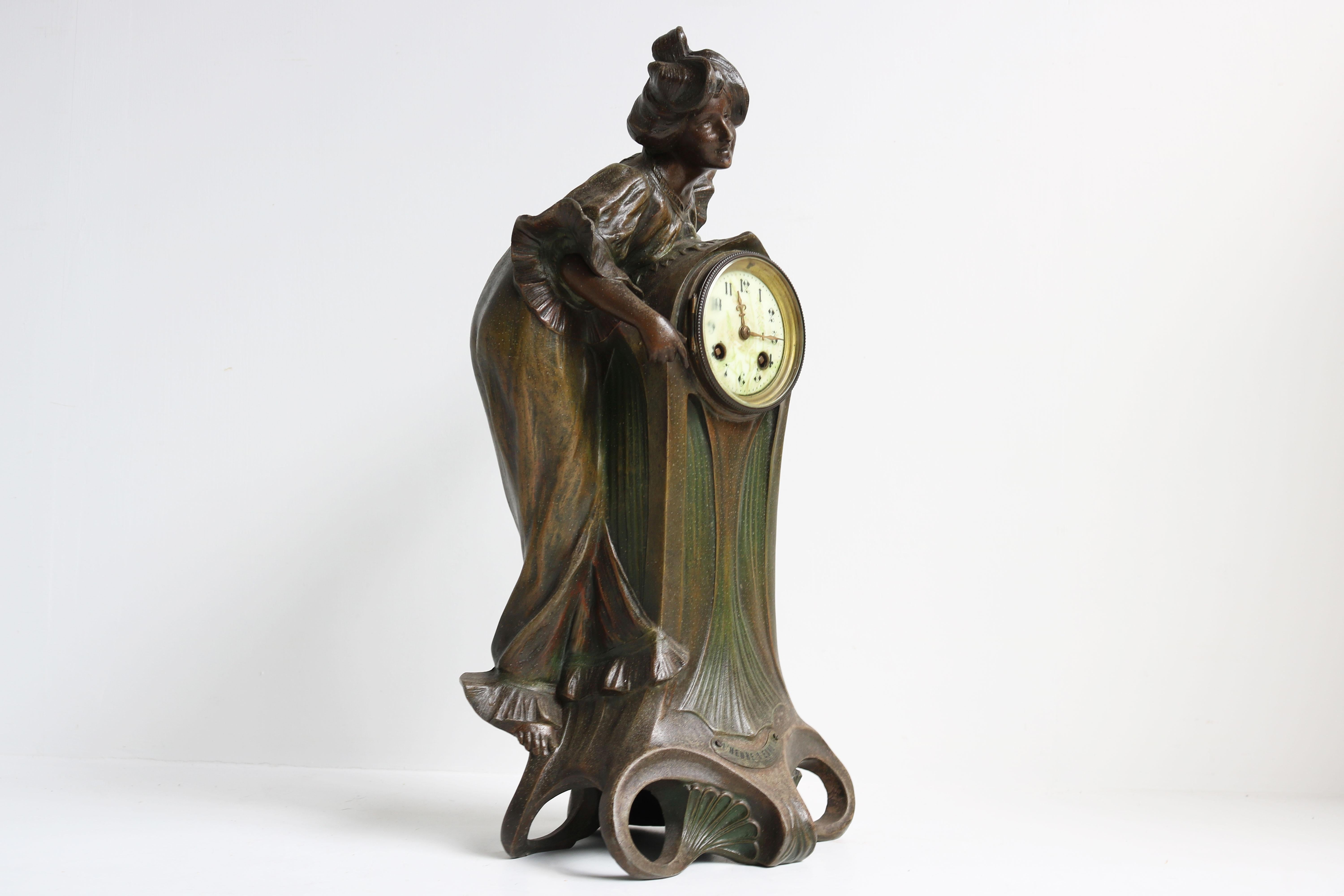 art nouveau clocks for sale uk