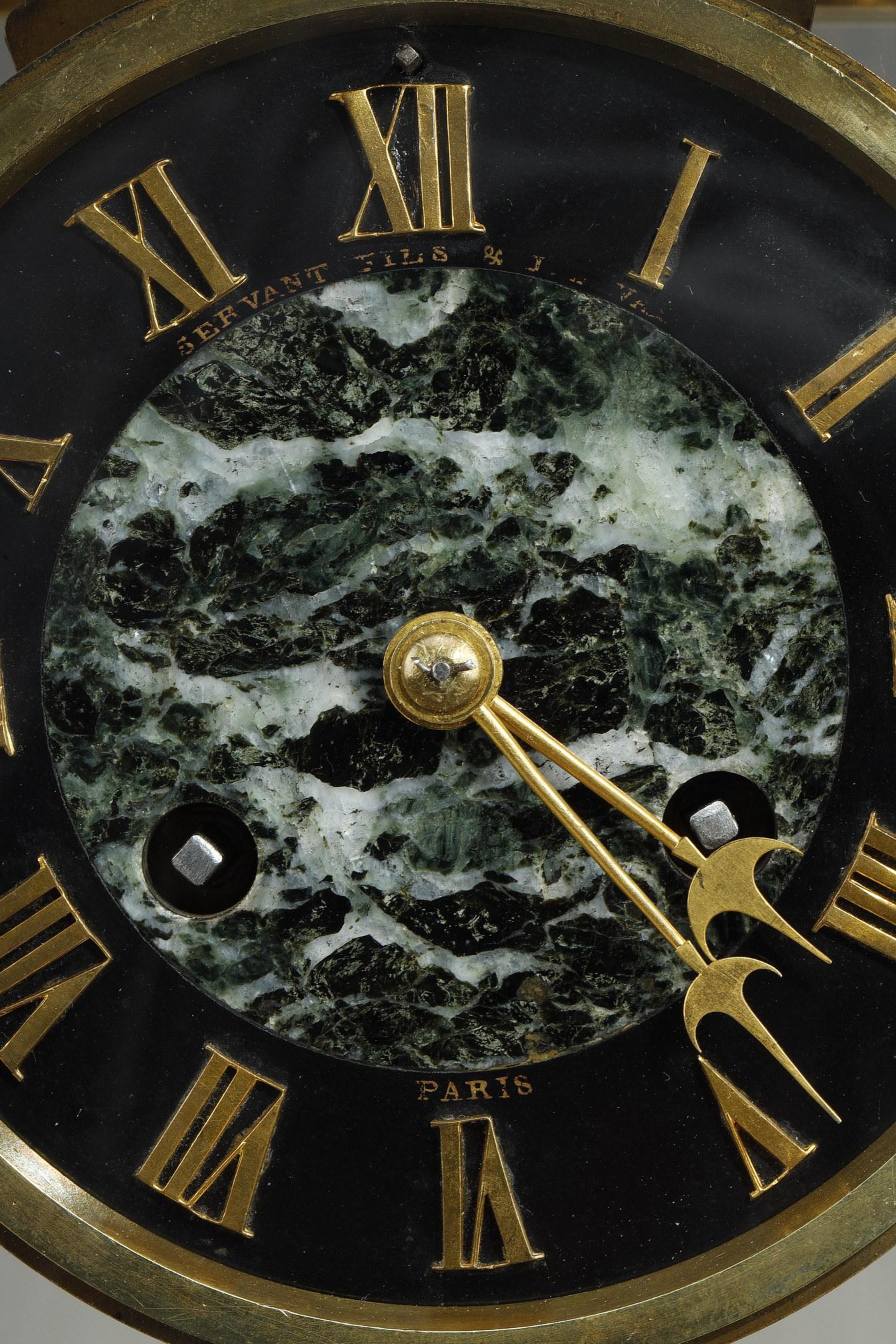 Art Nouveau Clock with Cloisonné Enamel Decoration in the Oriental Style 7