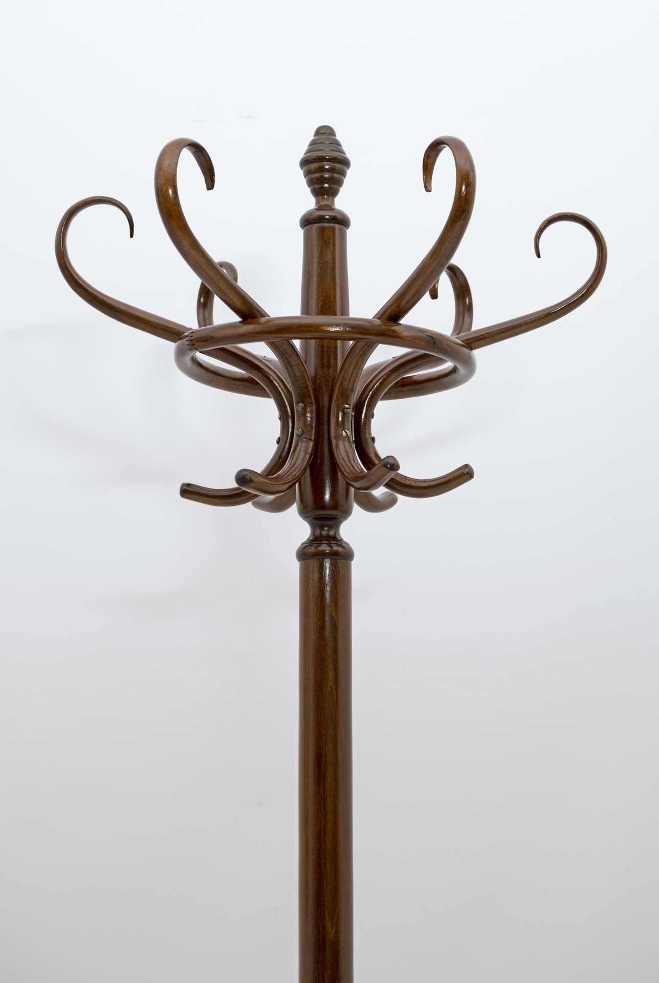 Austrian Art Nouveau Clothes Hangers with Umbrella Stand by Thonet, Vienna
