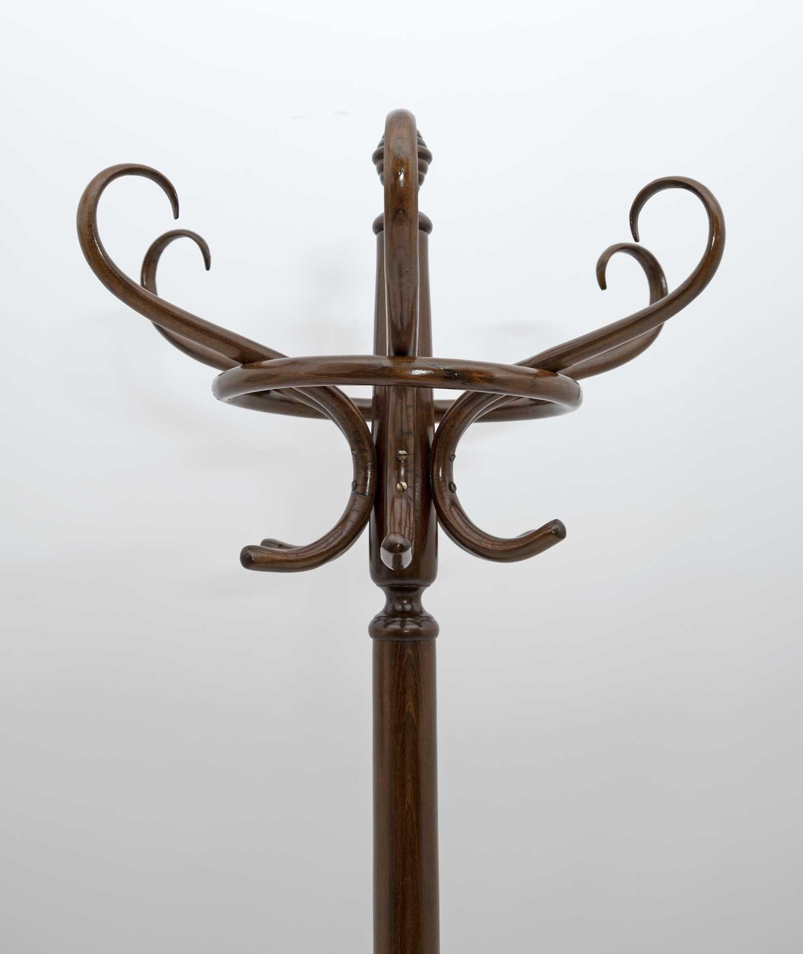 Early 20th Century Art Nouveau Clothes Hangers with Umbrella Stand by Thonet, Vienna