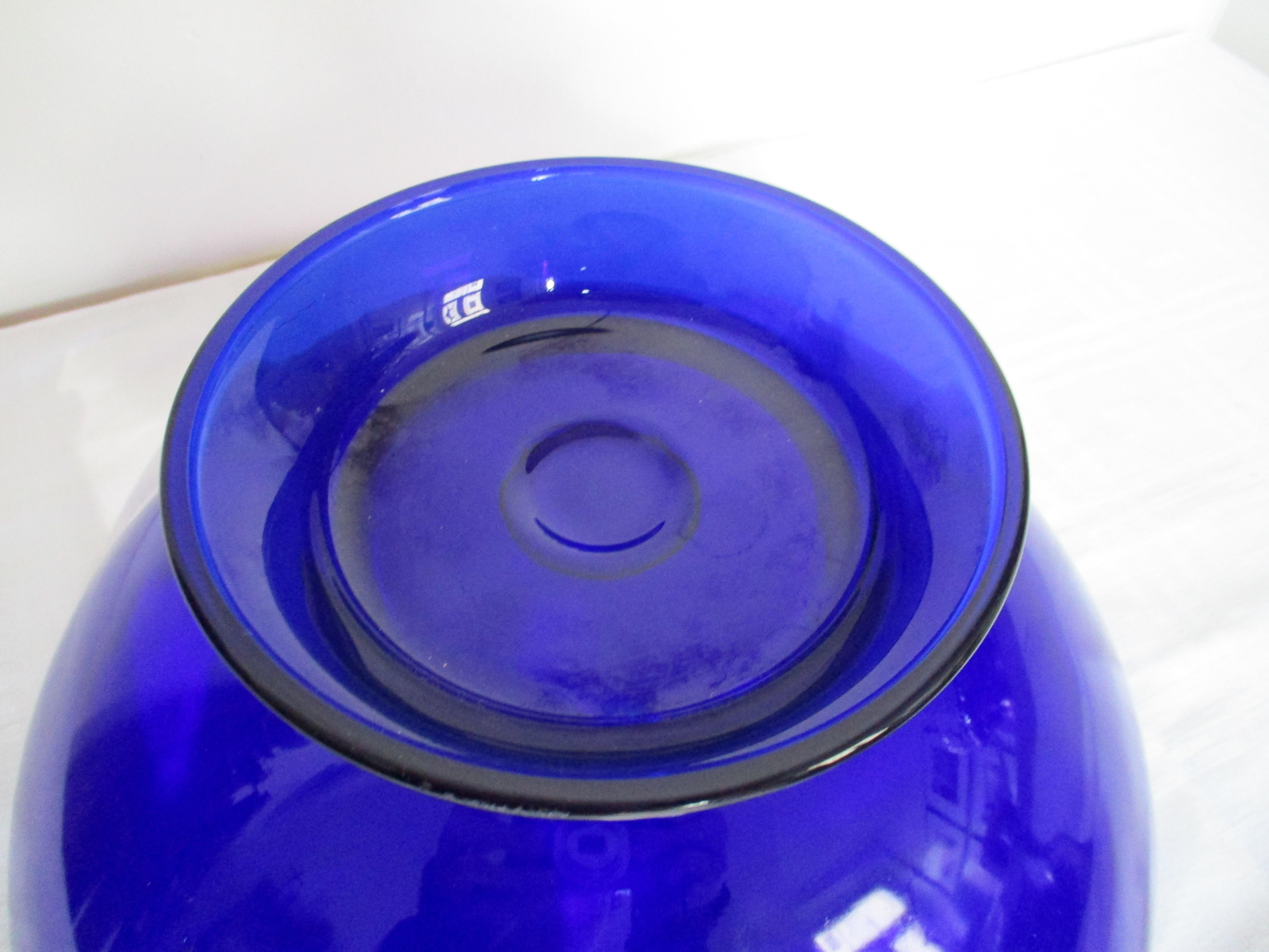 Austrian Art Nouveau Cobalt Blue Bowl For Sale