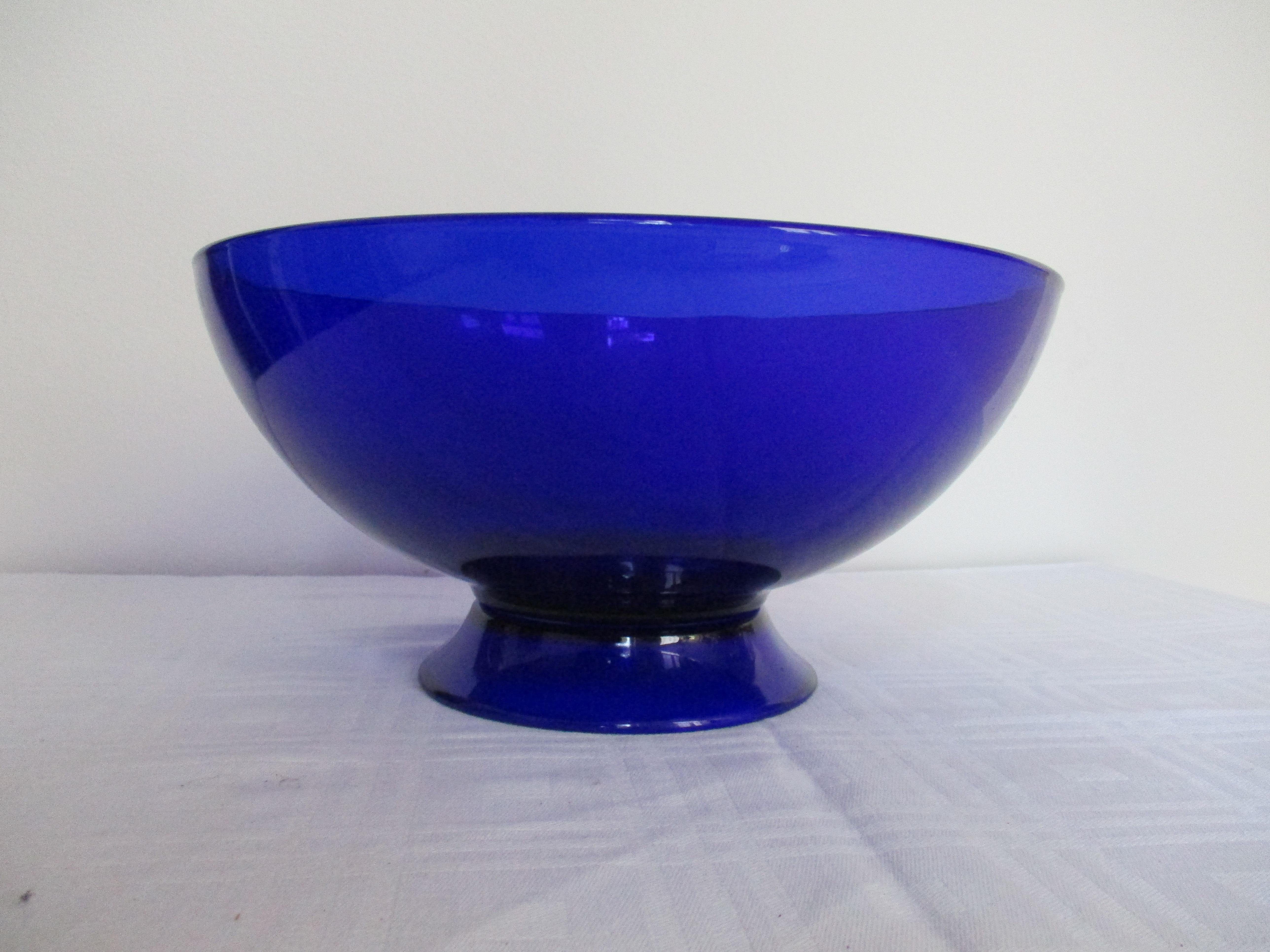 20th Century Art Nouveau Cobalt Blue Bowl For Sale