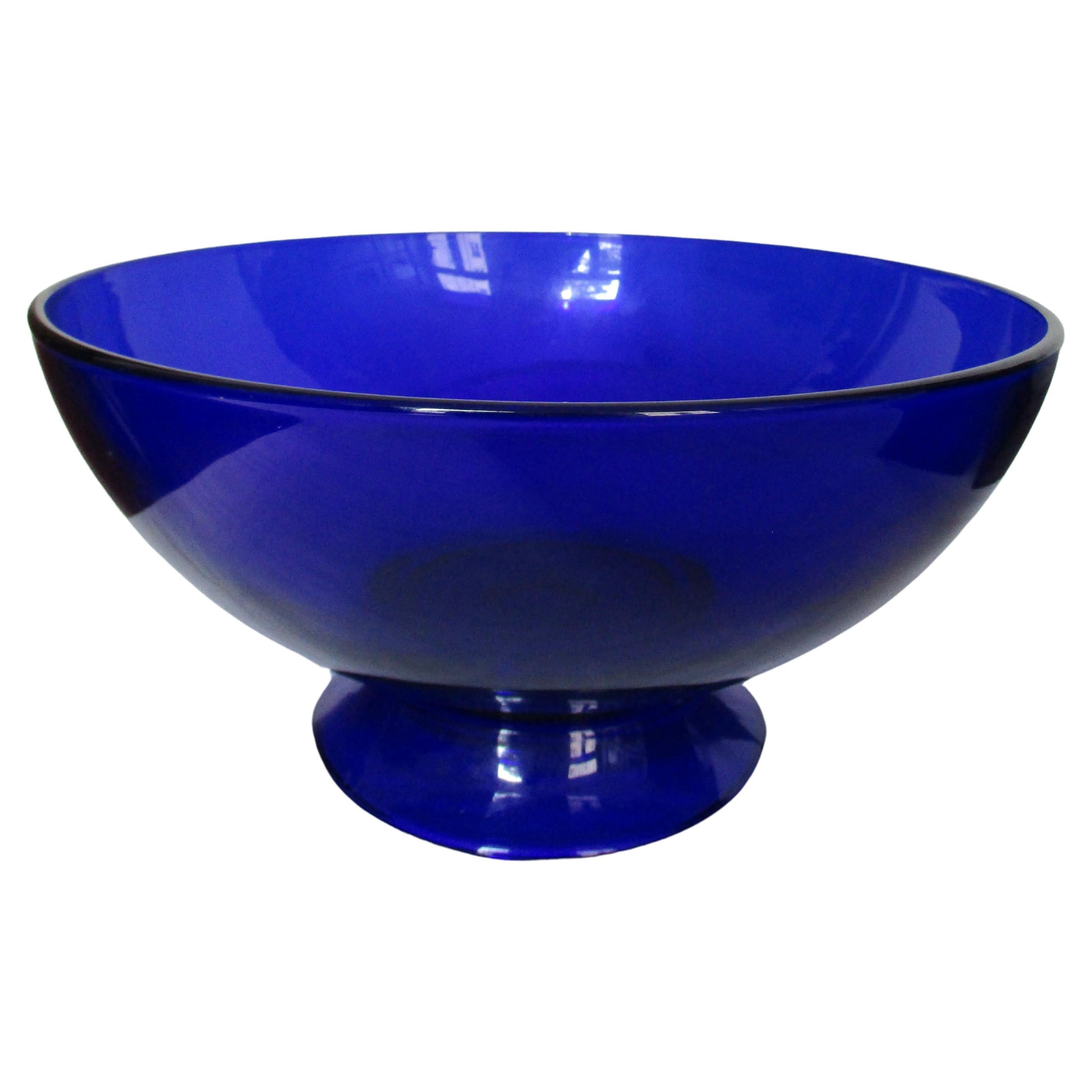 Art Nouveau Schale Kobaltblau im Angebot