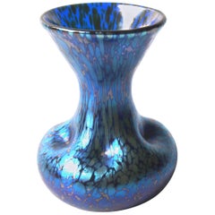 Art Nouveau Cobalt Papillon Dimple Vase