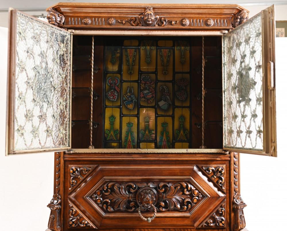 Art Nouveau Cocktail Cabinet Belle Epoque Drinks Chest In Good Condition In Potters Bar, GB