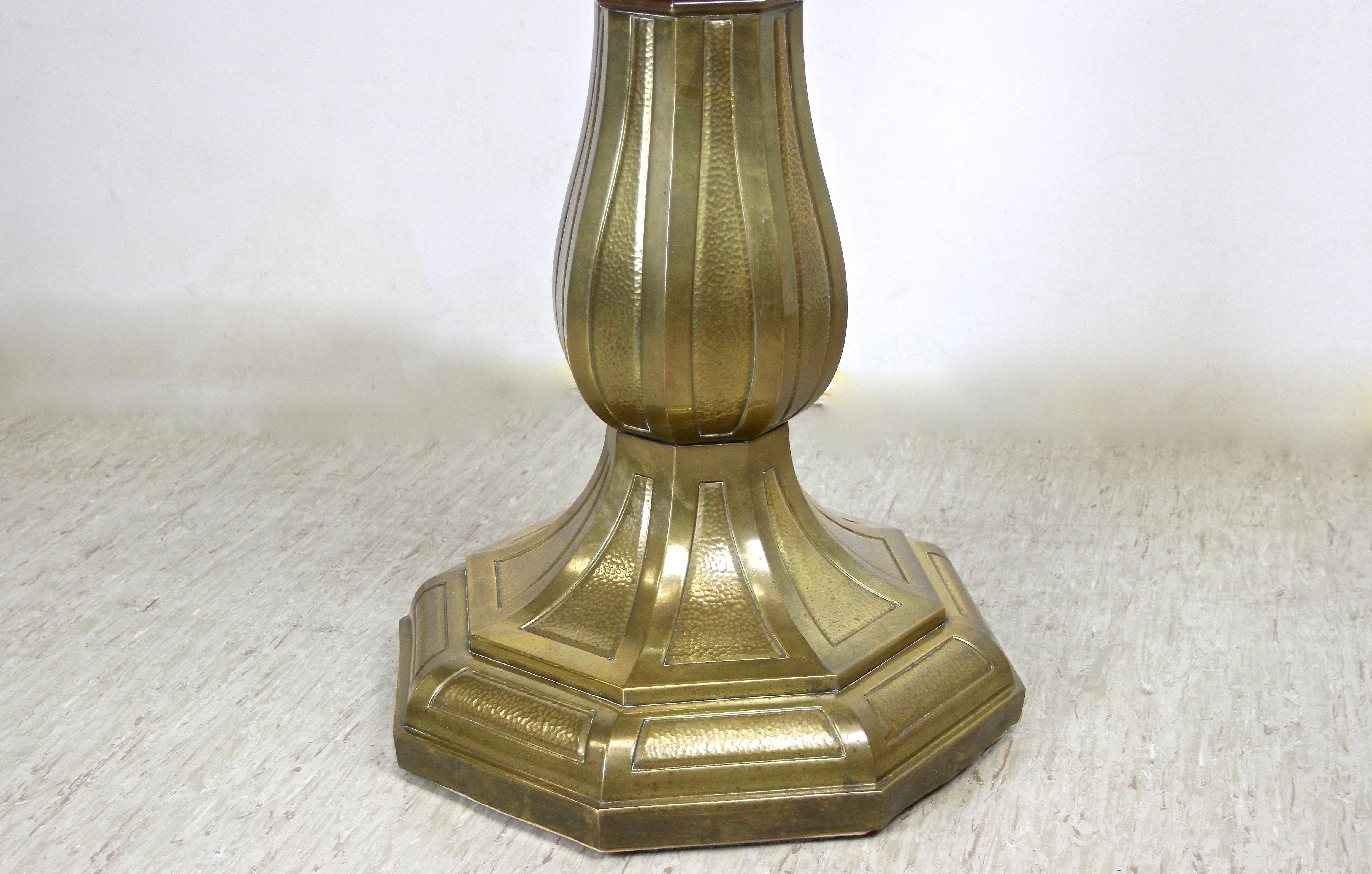 Art Nouveau Coffee/ Side Table with Brass Base, Austria, circa 1910 For Sale 2