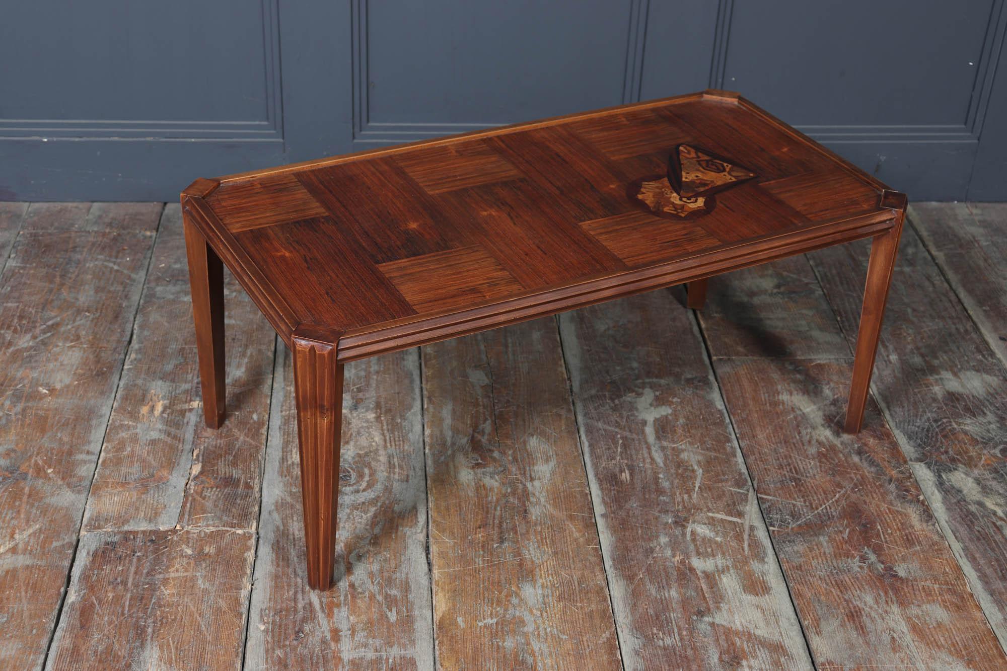 Art Nouveau Coffee Table Signed 