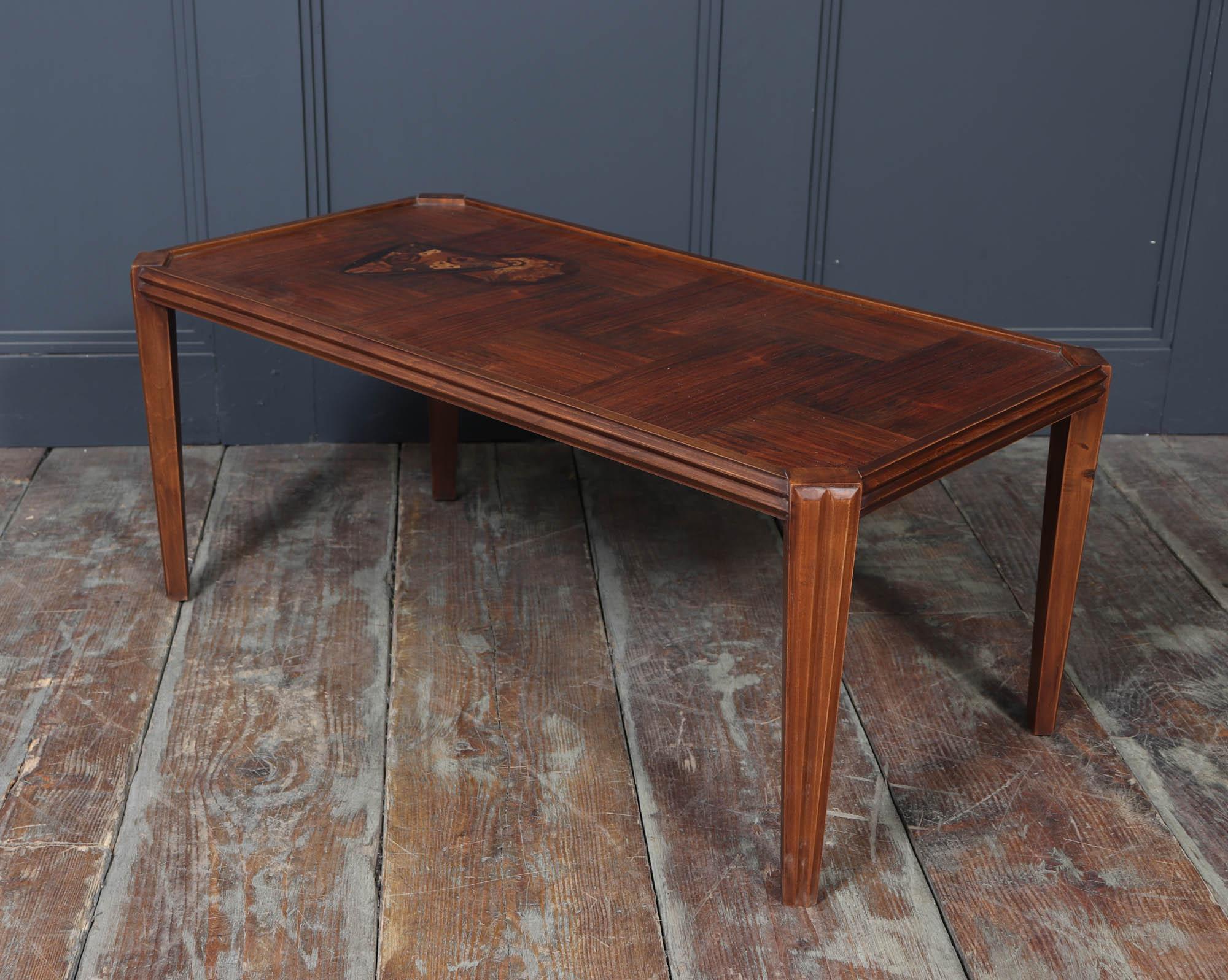 Art Nouveau Coffee Table Signed 