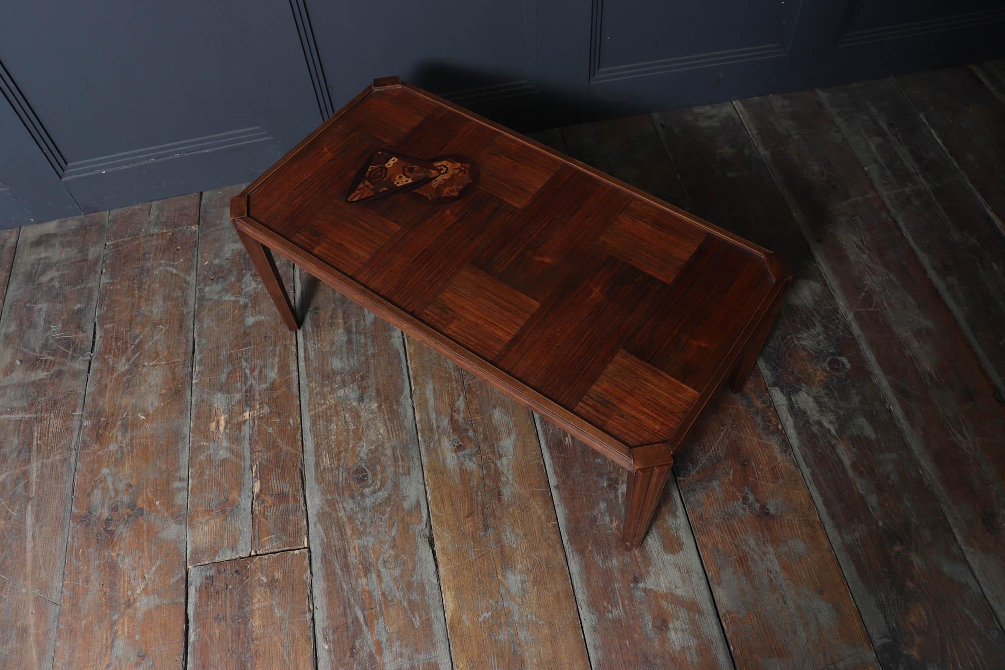 Art Nouveau Coffee Table Signed 