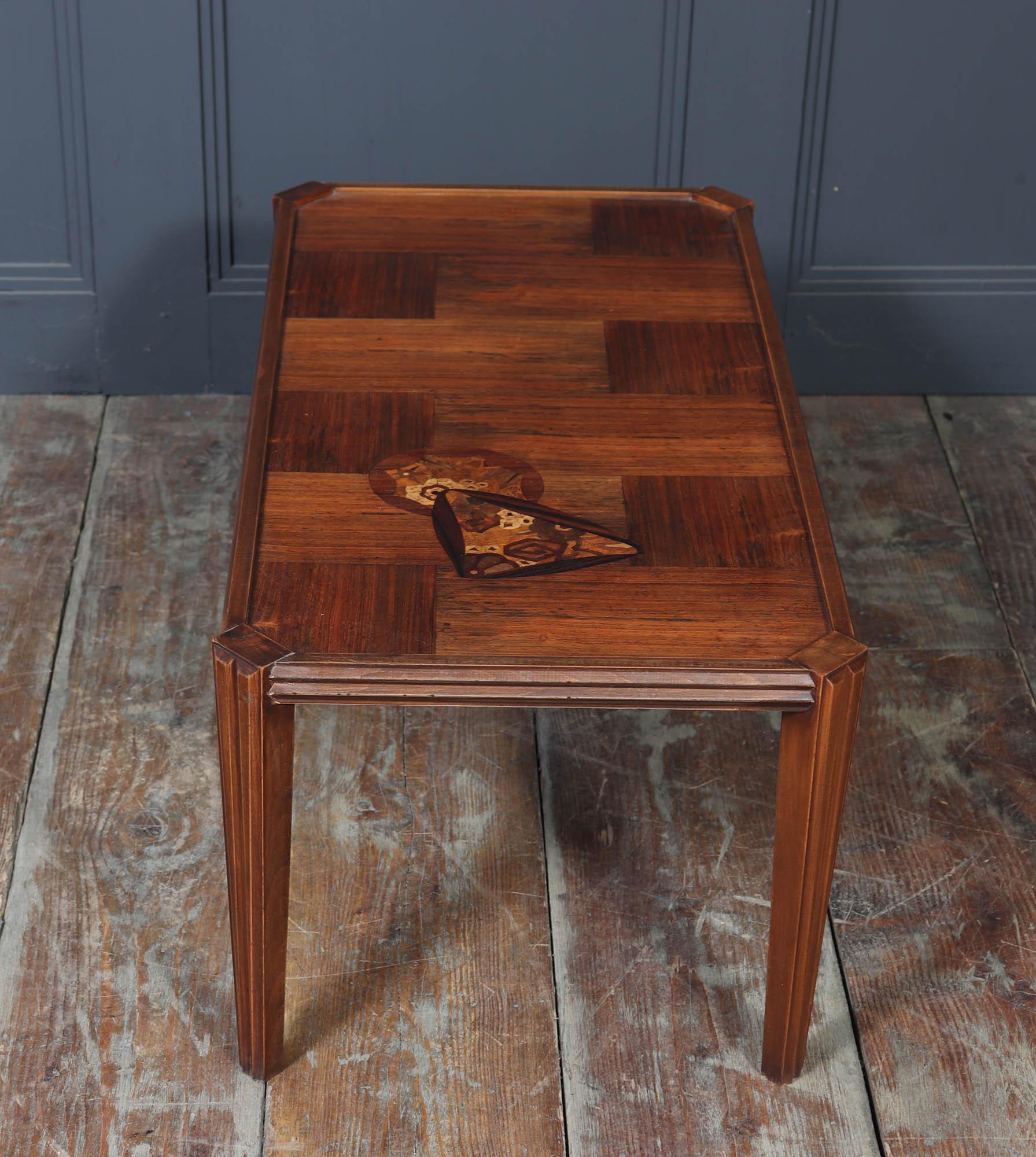 Art Nouveau Coffee Table Signed 