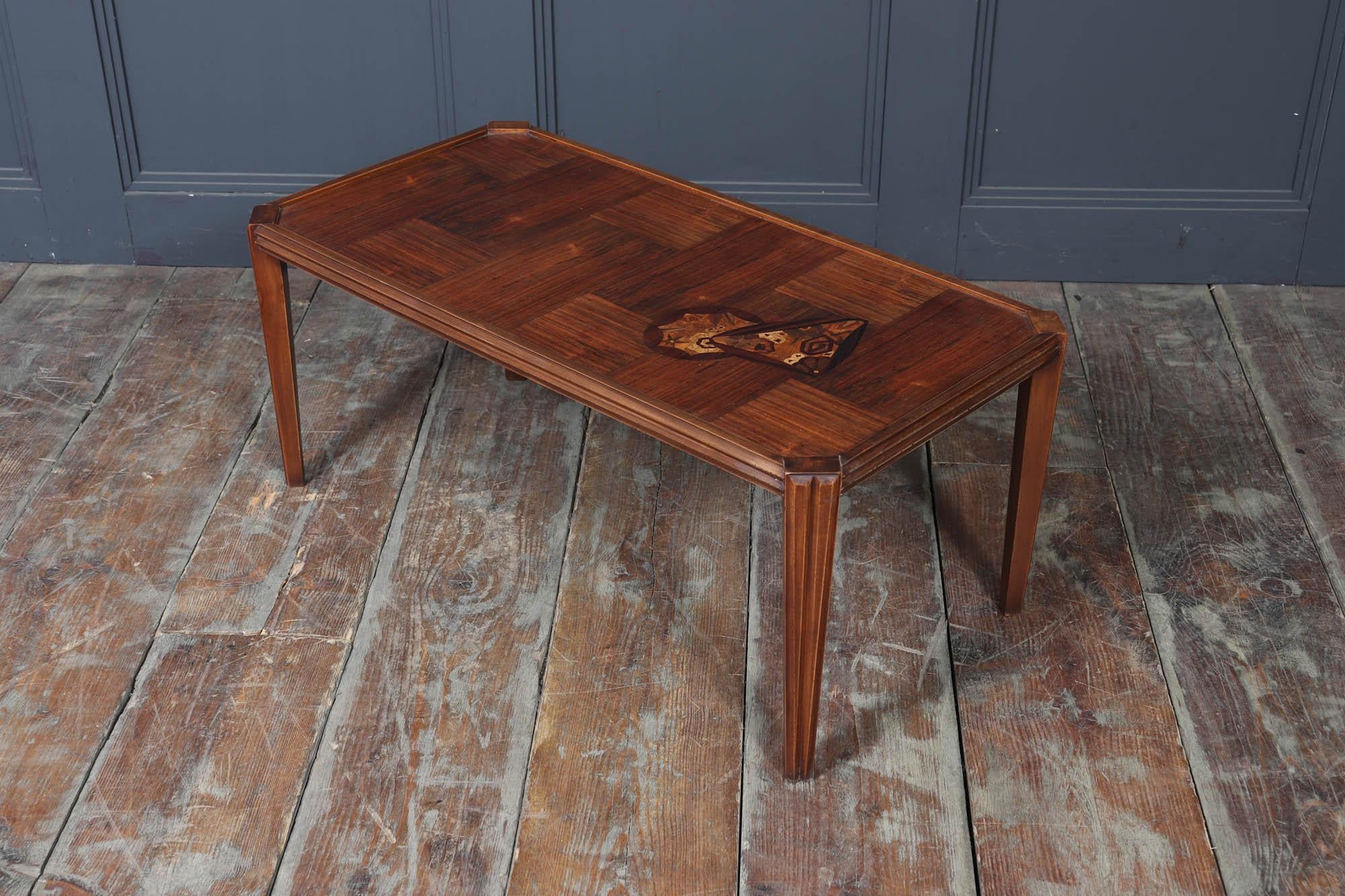 Art Nouveau Coffee Table Signed 
