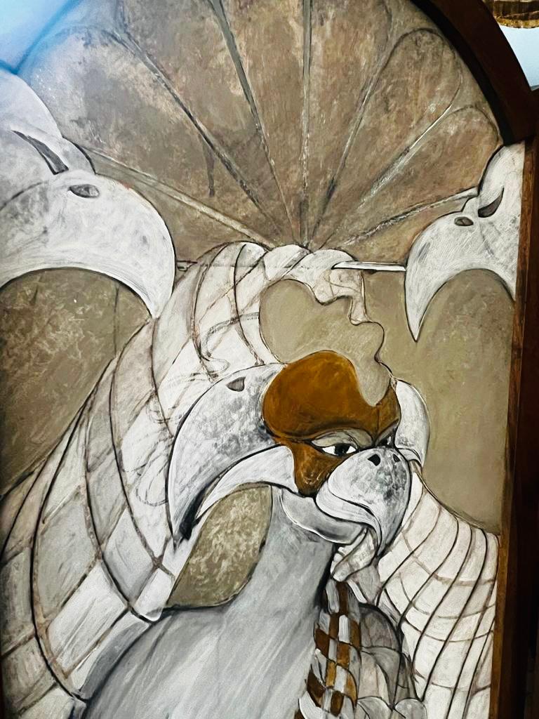 Antiker Jugendstil Commedia Dell'Arte Gemalter Paravent/Leinwand Paris um 1920 im Angebot 4