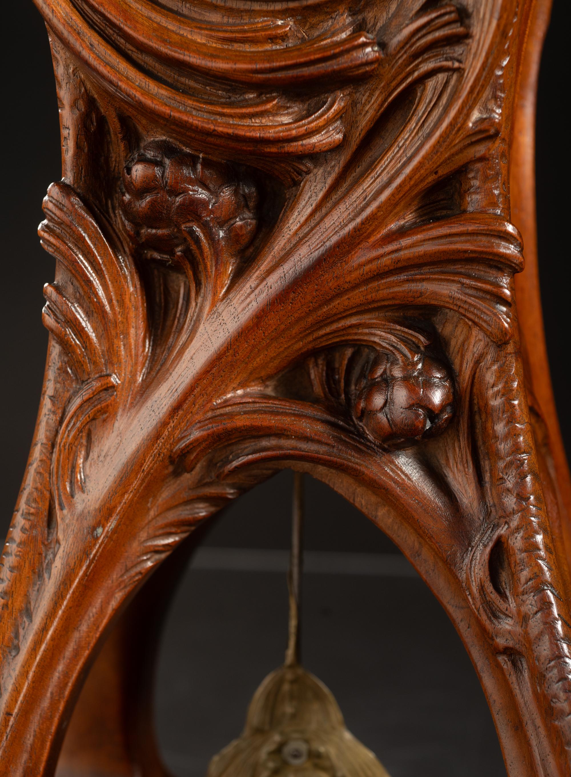 Art Nouveau Conifer Clock by Joself Kratina For Sale 7