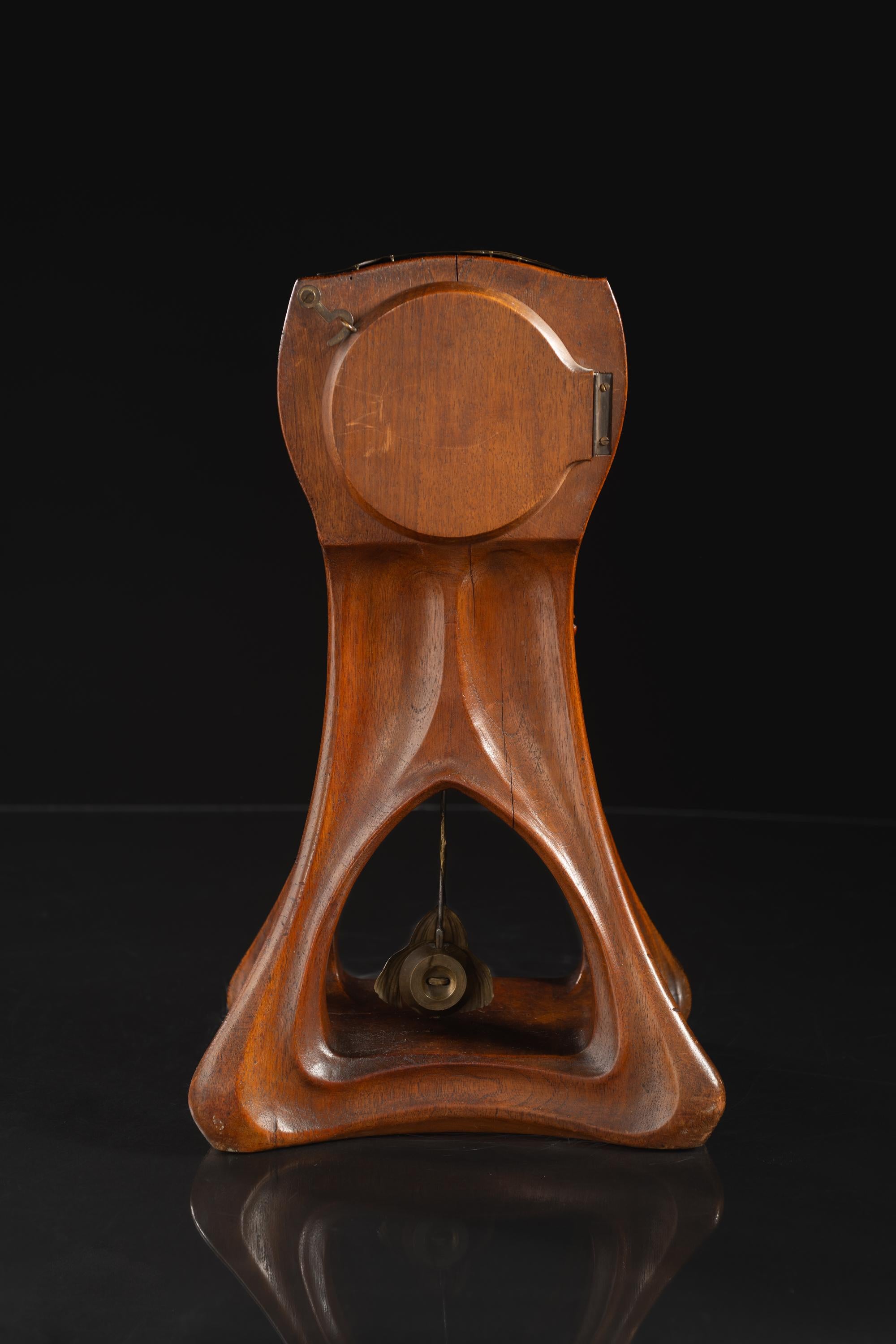 Early 20th Century Art Nouveau Conifer Clock by Joself Kratina For Sale