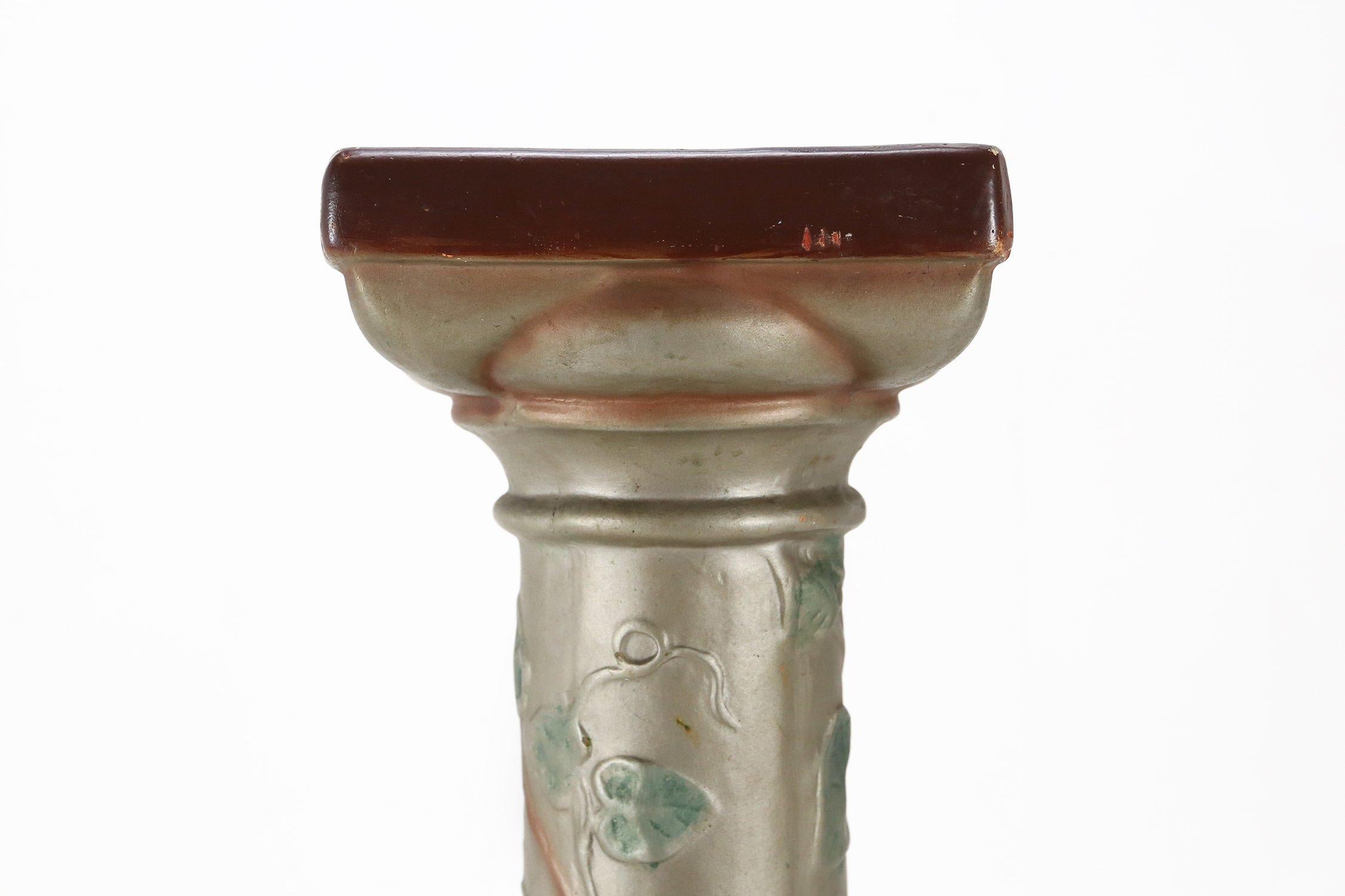 Art Nouveau console or pied de stall in glazed plaster, 1920s For Sale 6