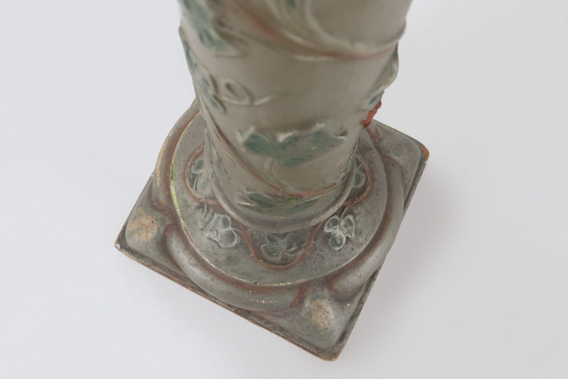 20th Century Art Nouveau console or pied de stall in glazed plaster, 1920s For Sale
