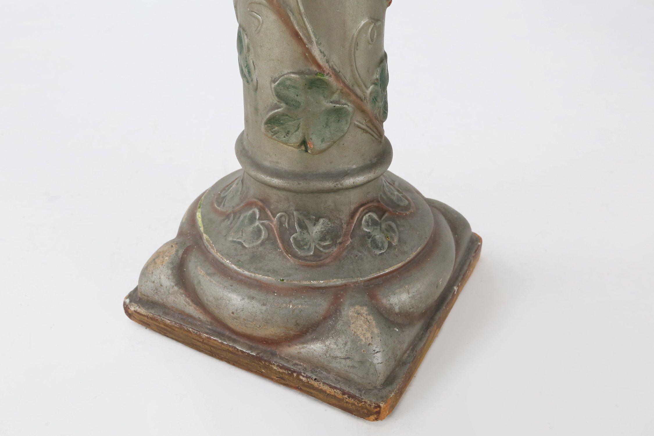 Art Nouveau console or pied de stall in glazed plaster, 1920s For Sale 2