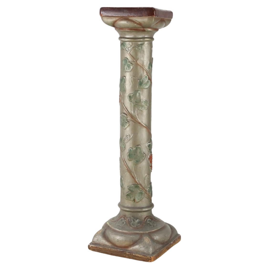Art Nouveau console or pied de stall in glazed plaster, 1920s For Sale