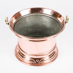 Art Nouveau copper & brass planter